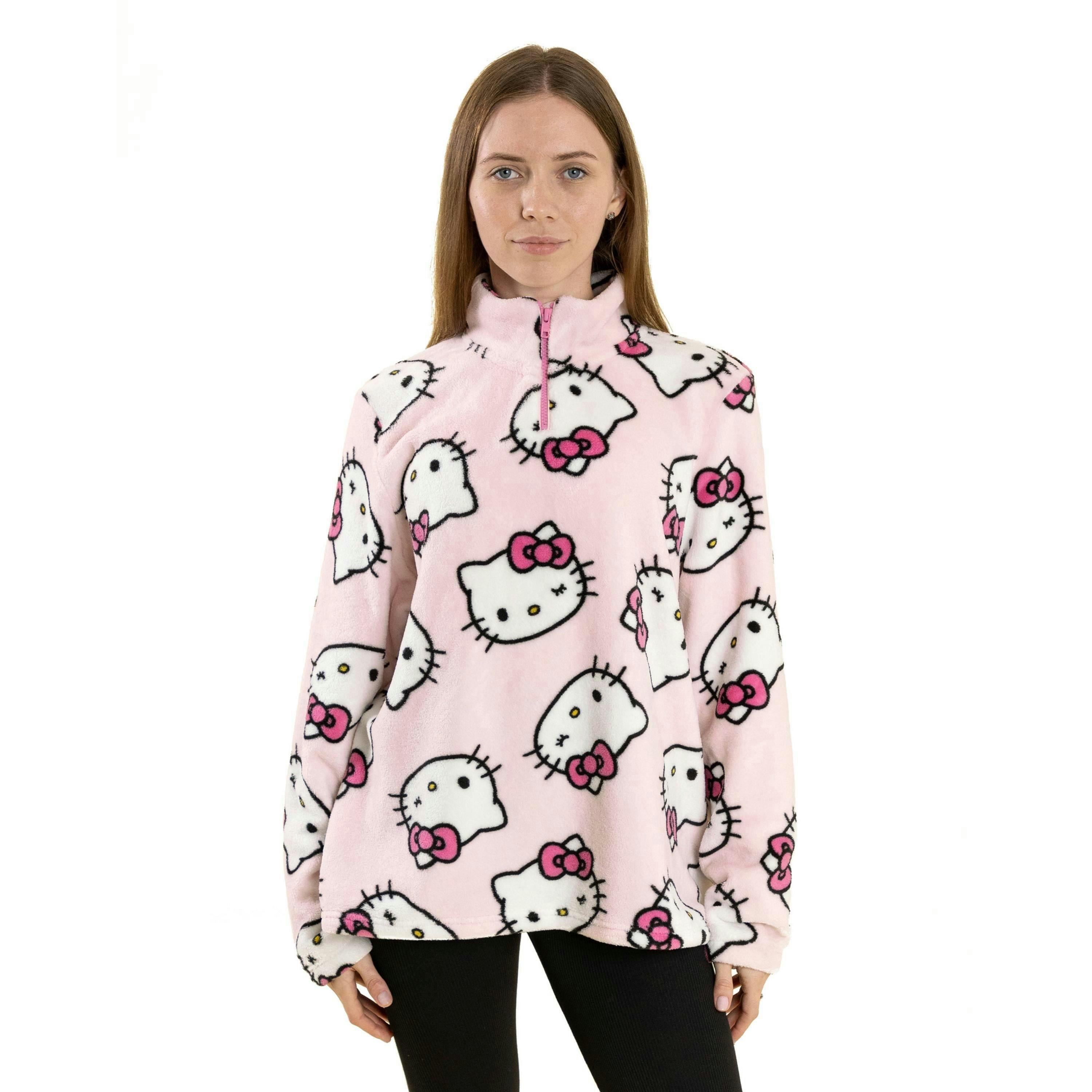 Hello Kitty Womens Pink Faces Jumper by Vanilla Underground , view 1 of 6