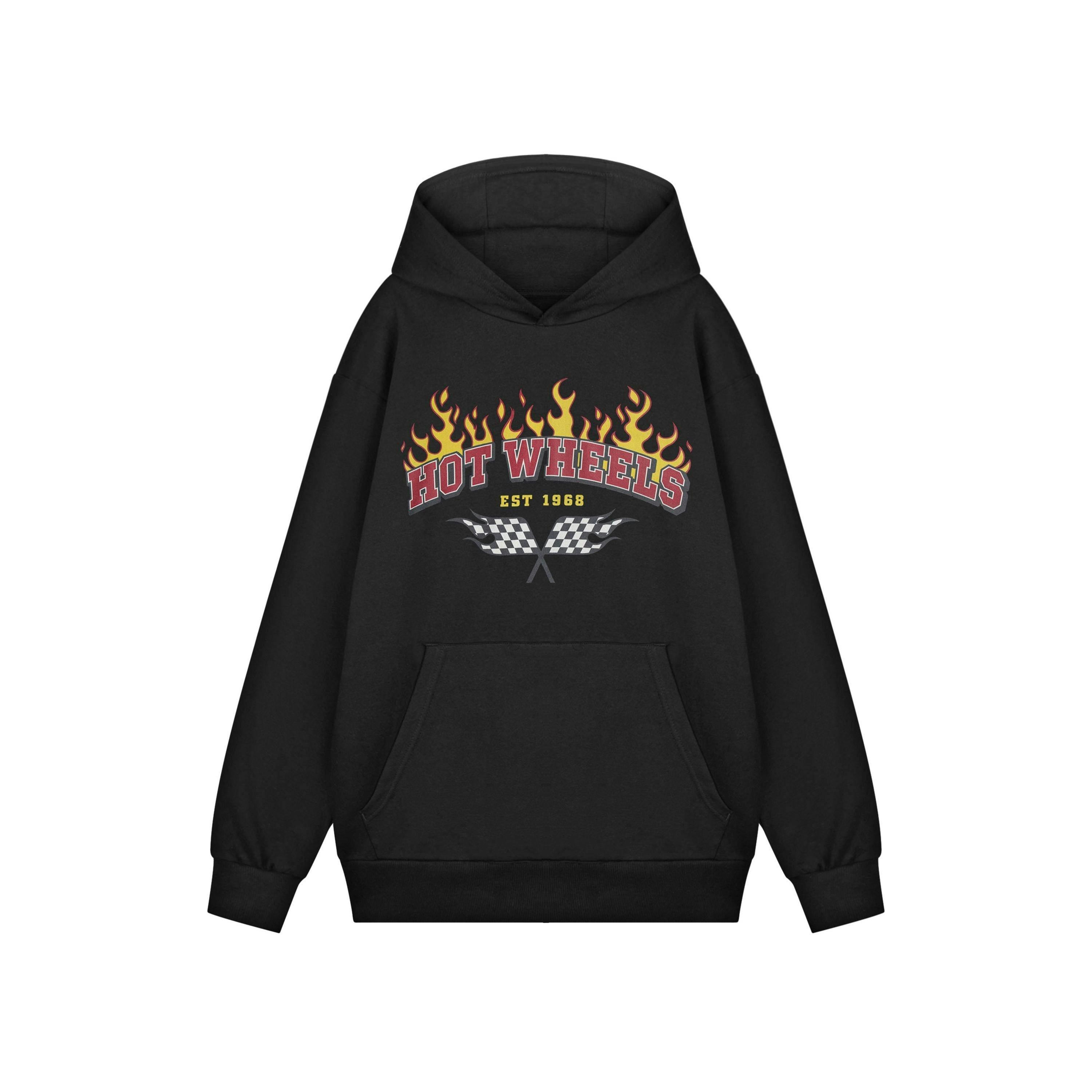Hot Wheels Mens Black Varsity Hoodie by Vanilla Underground , view 1 of 3