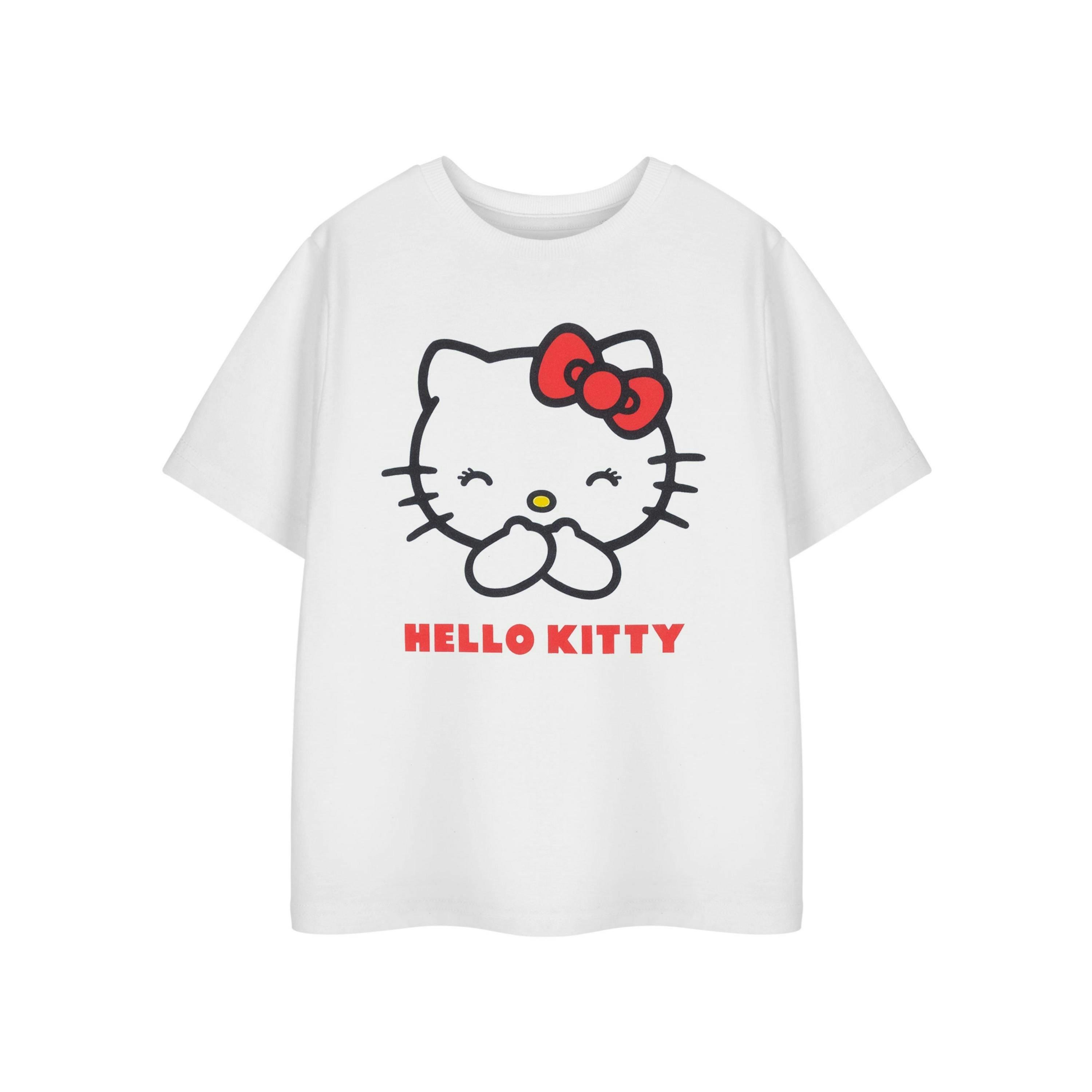 Hello Kitty & Friends Girls White Classic Short Sleeved T-Shirt by Vanilla Underground , view 1 of 3