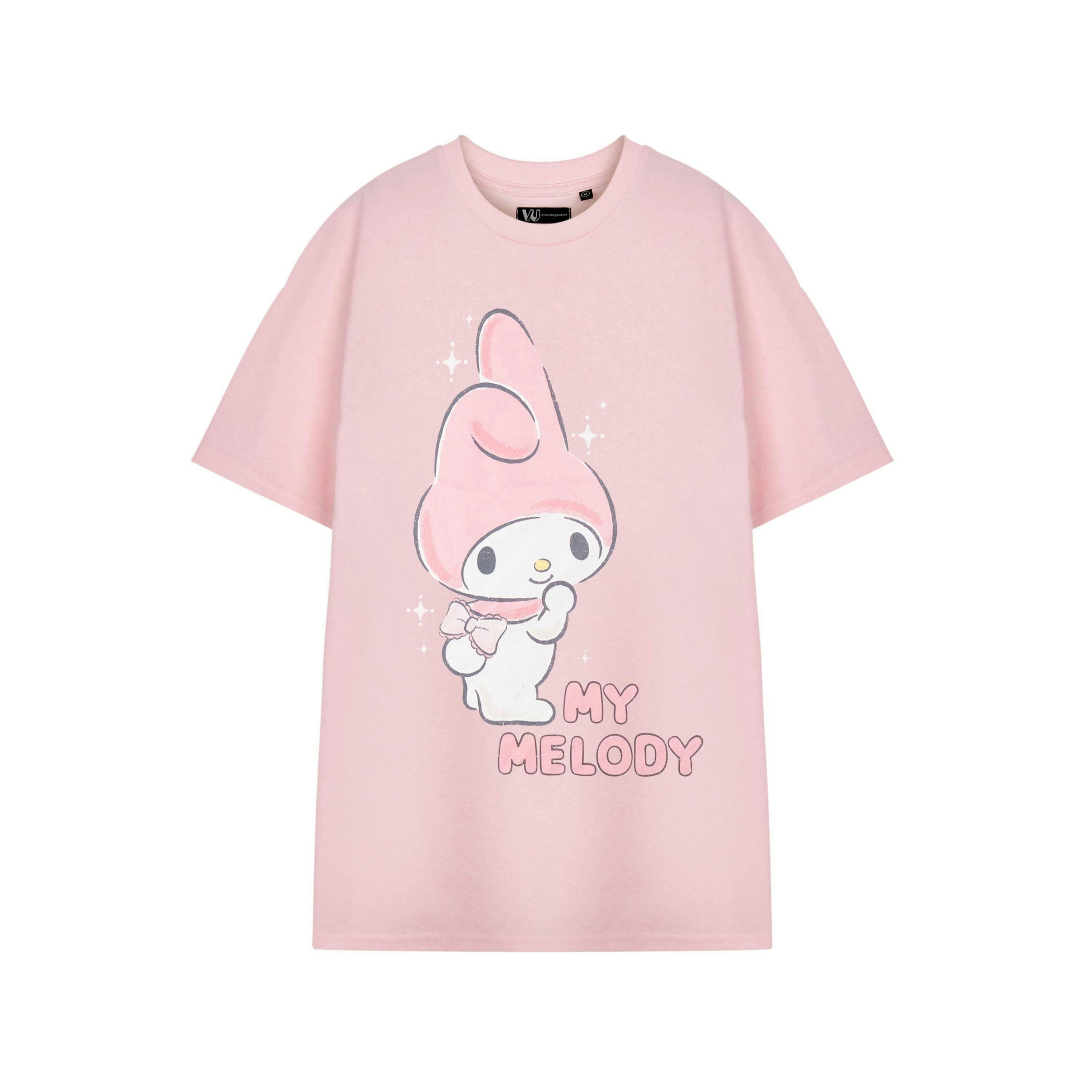 Hello Kitty Womens Pink My Melody Short Sleeved T-Shirt by Vanilla Underground , view 1 of 3