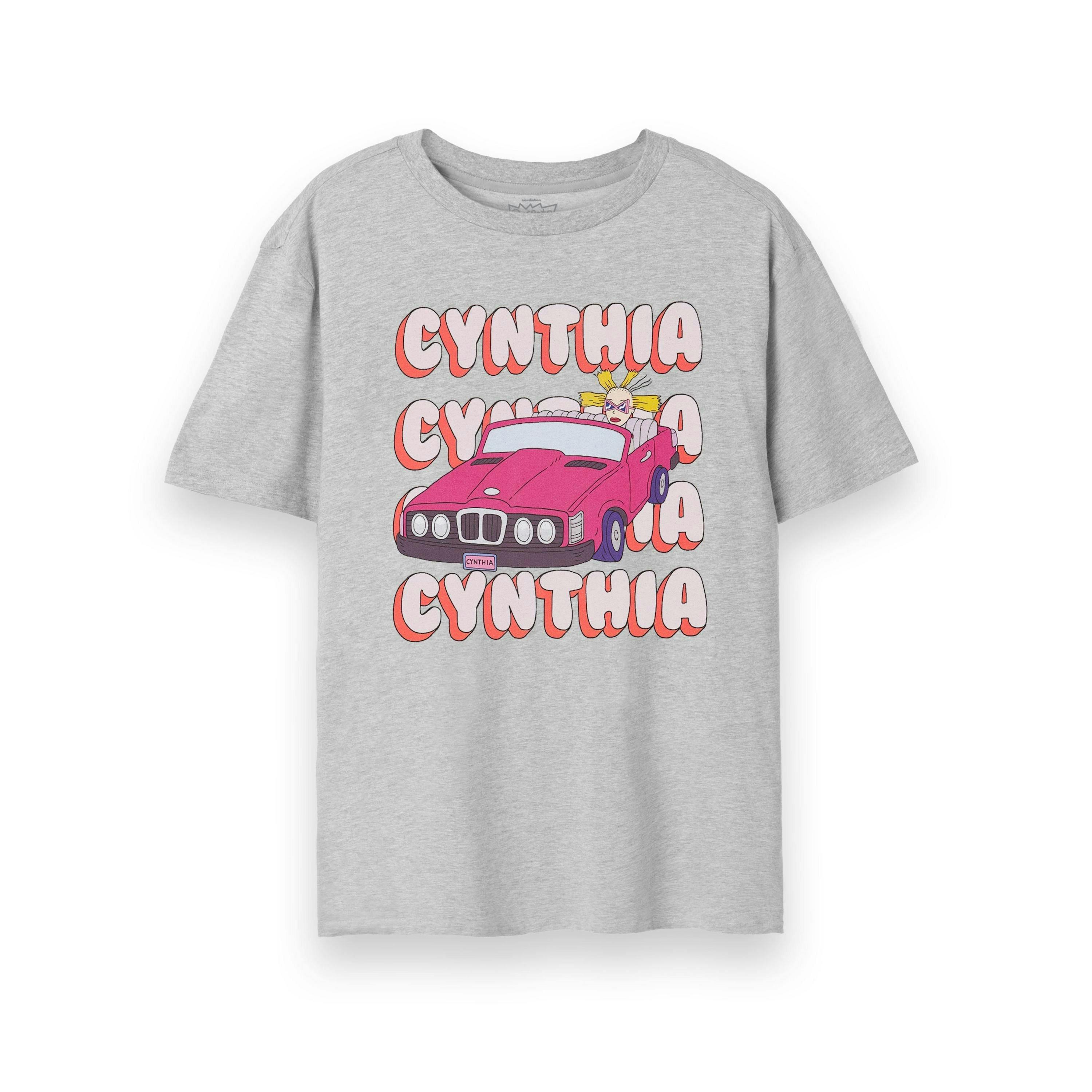 Rugrats Womens Grey Cynthia Car Short Sleeved T-Shirt by Vanilla Underground , view 1 of 6