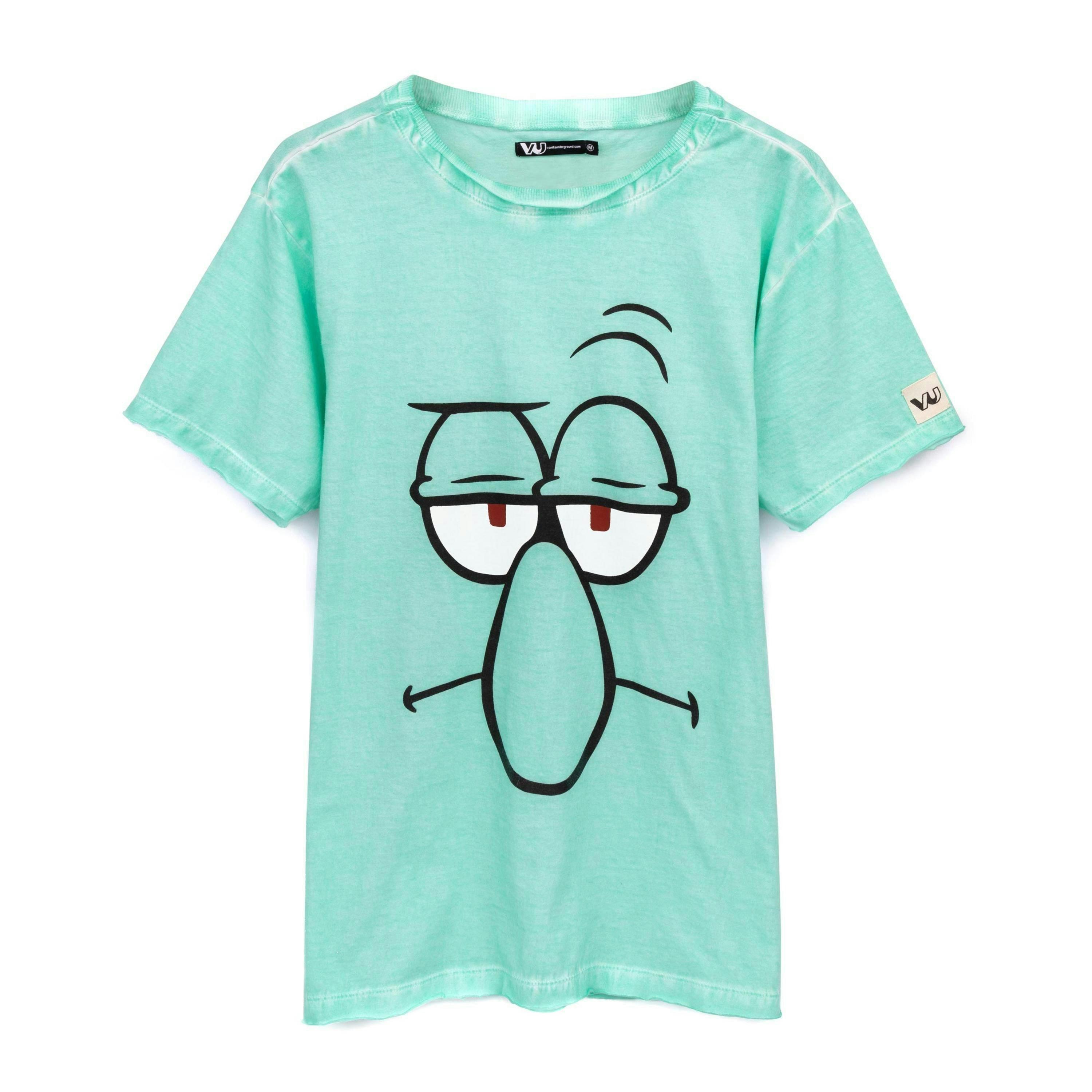 SpongeBob SquarePants Mens Green Squidward Short Sleeved T-Shirt by Vanilla Underground , view 1 of 6