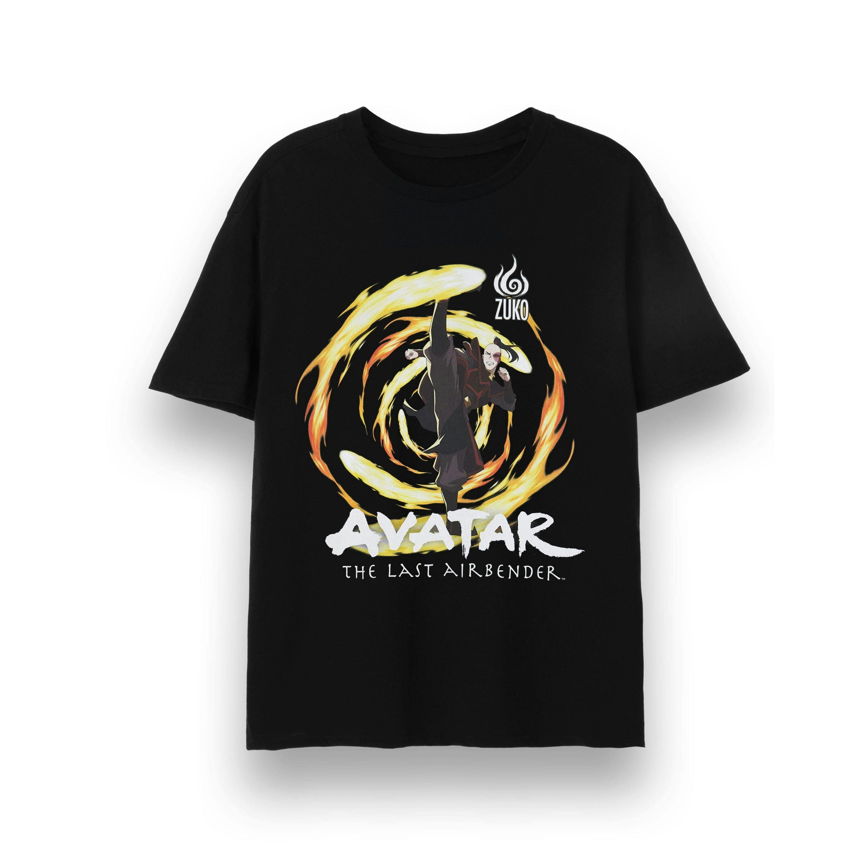 Avatar: The Last Airbender Mens Black Zuko Fire Short Sleeved T-Shirt by Vanilla Underground , view 1 of 4