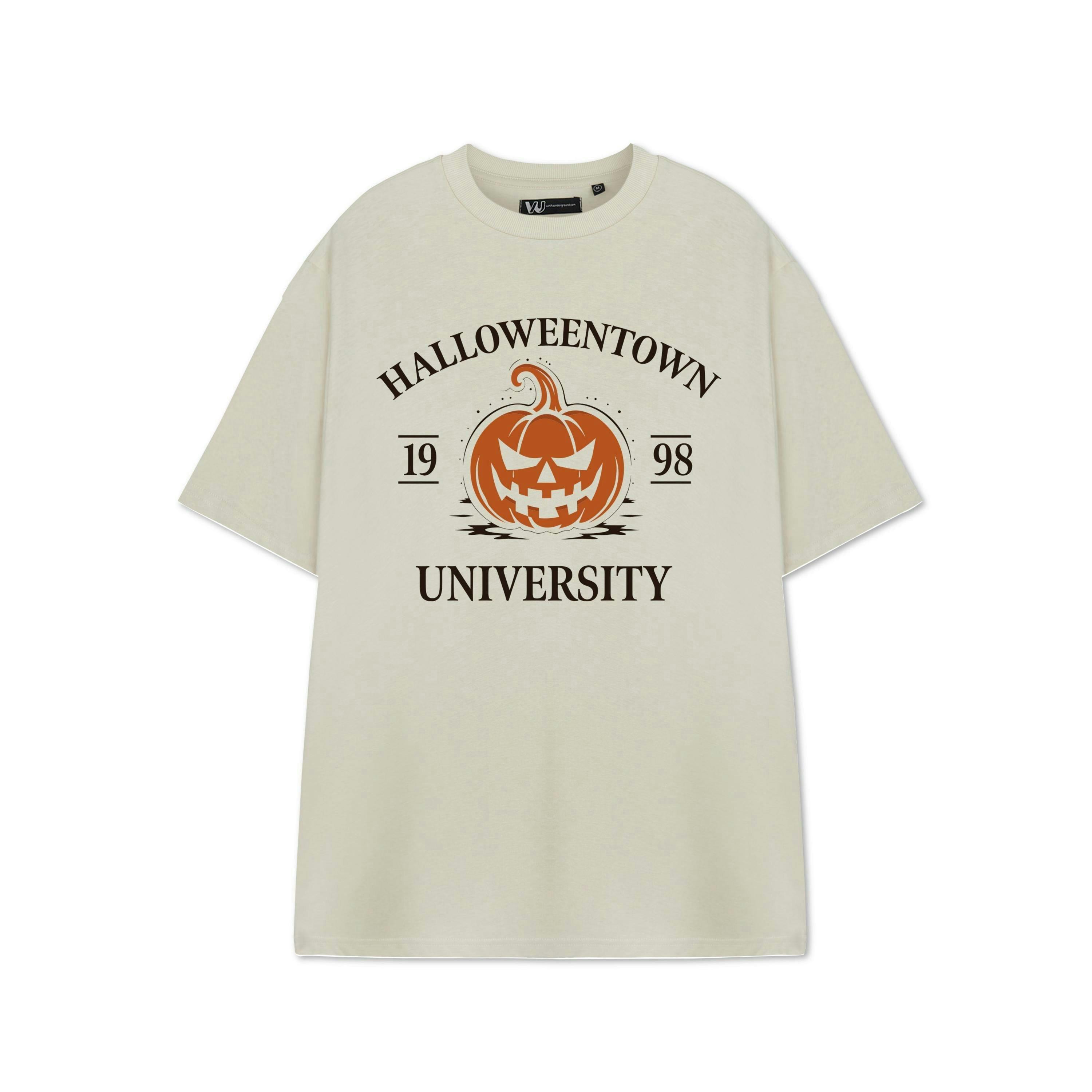 Show Me The Merch Womens Beige Halloween Town Short Sleeved T-Shirt by Vanilla Underground , view 1 of 1
