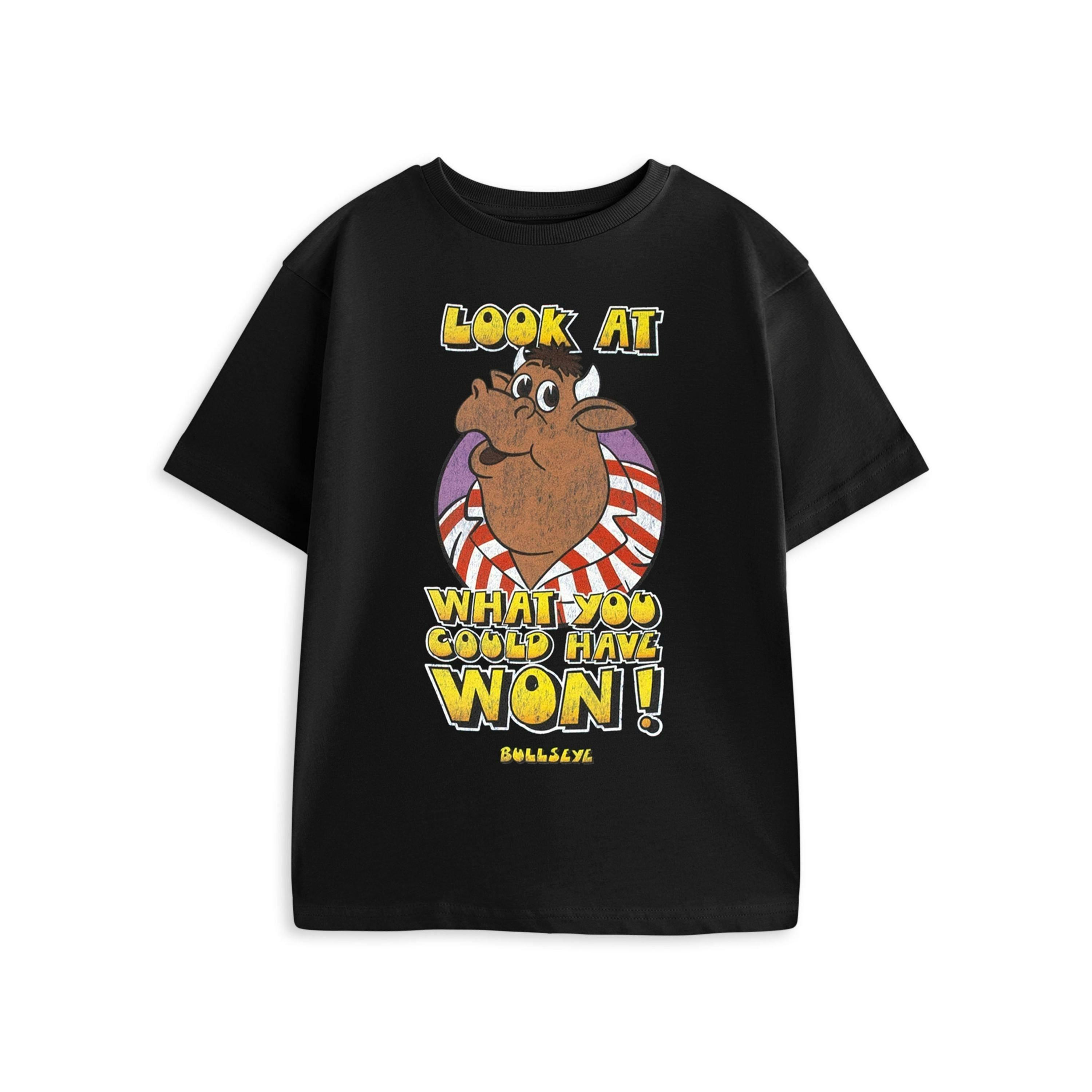 Bullseye Unisex Kids Black Look At What You Could Have Won! Short Sleeved T-Shirt by Vanilla Underground , view 1 of 4