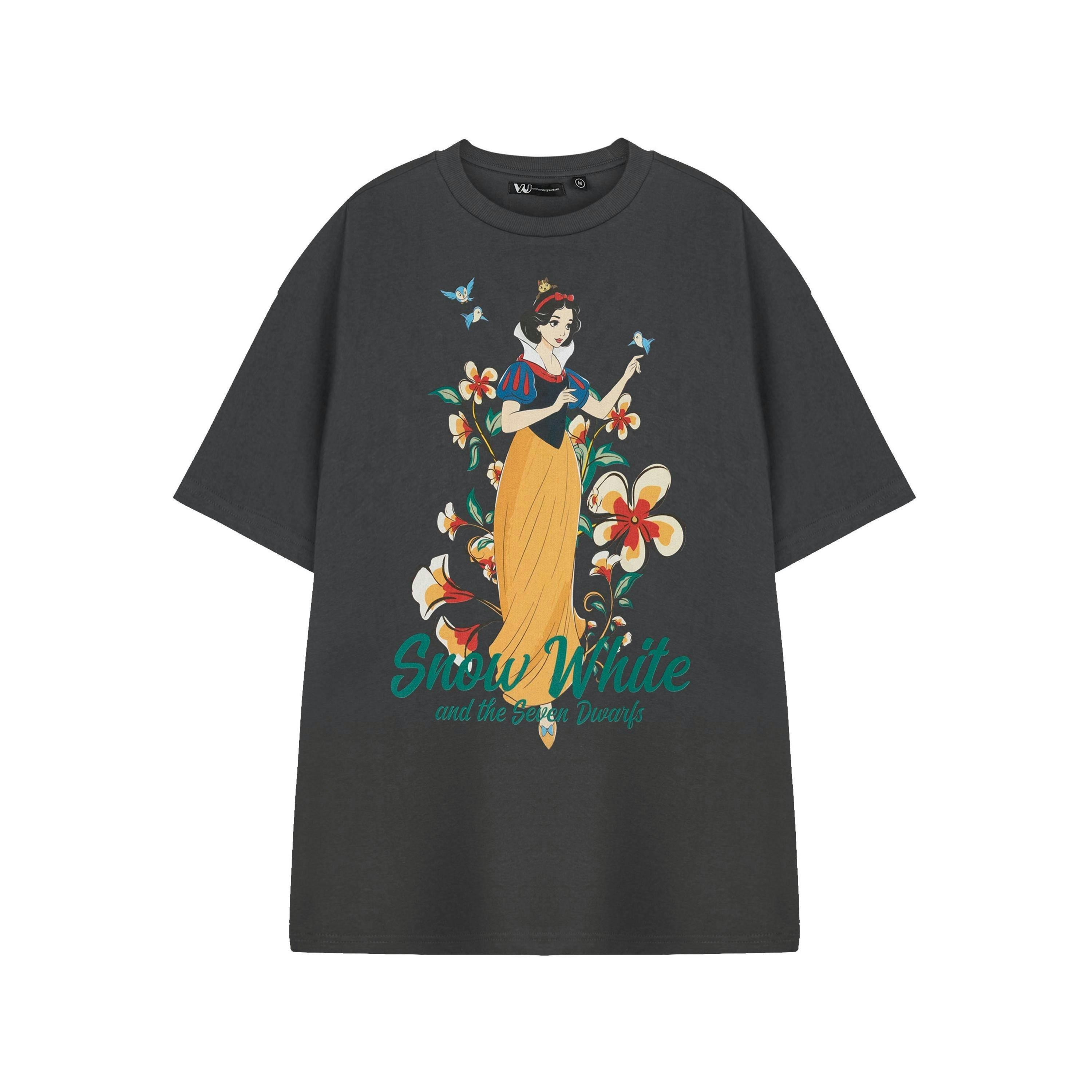 Disney Womens Grey Snow White & The Seven Dwarfs Short Sleeved T-Shirt by Vanilla Underground , view 1 of 3
