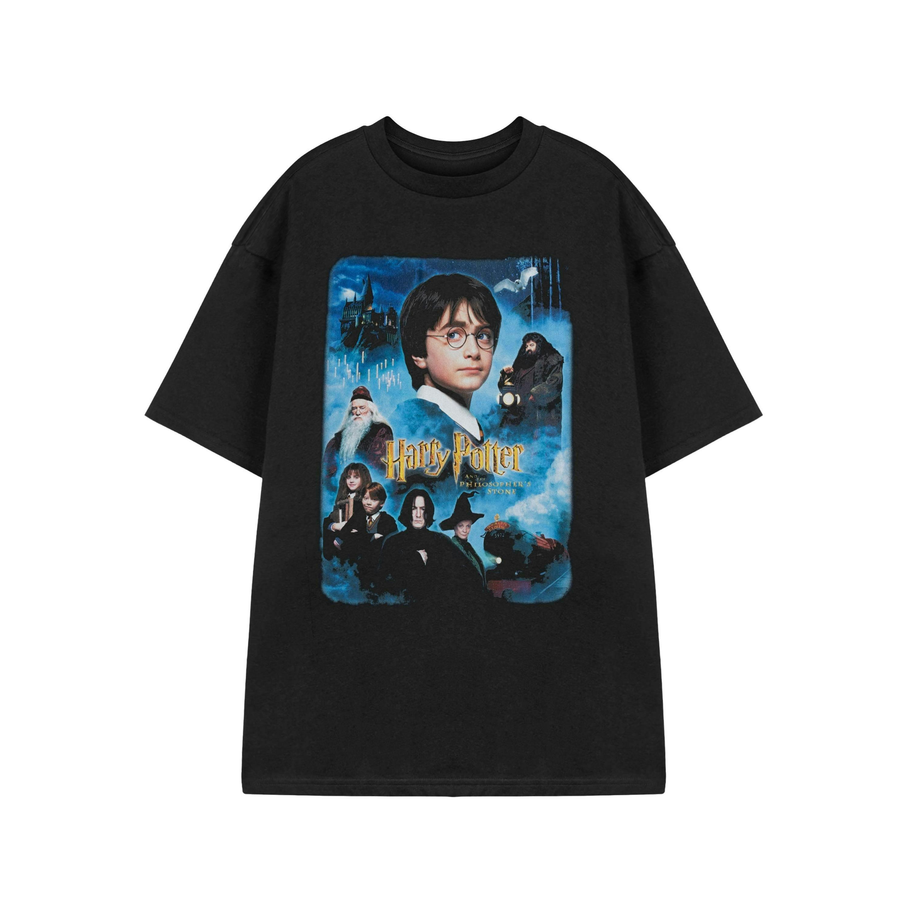 Harry Potter Mens Black Philosophers Stone Short Sleeved T-Shirt by Vanilla Underground , view 1 of 3