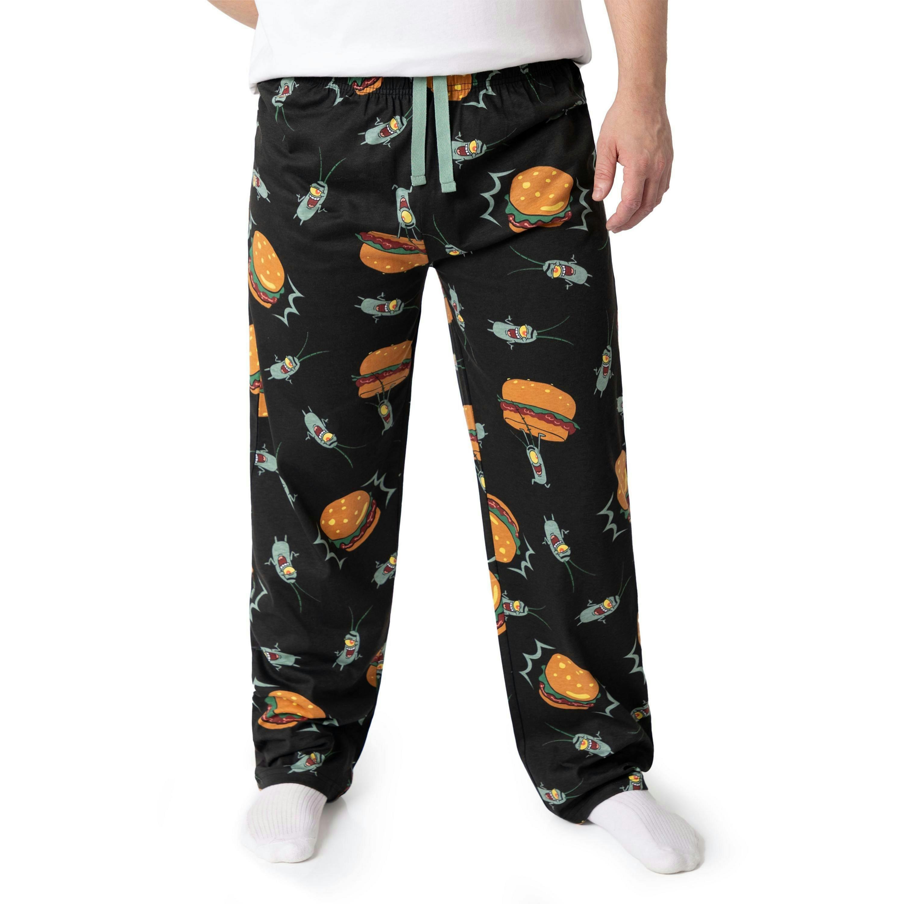 SpongeBob SquarePants Mens Multicoloured Plankton Lounge Pants by Vanilla Underground , view 1 of 6