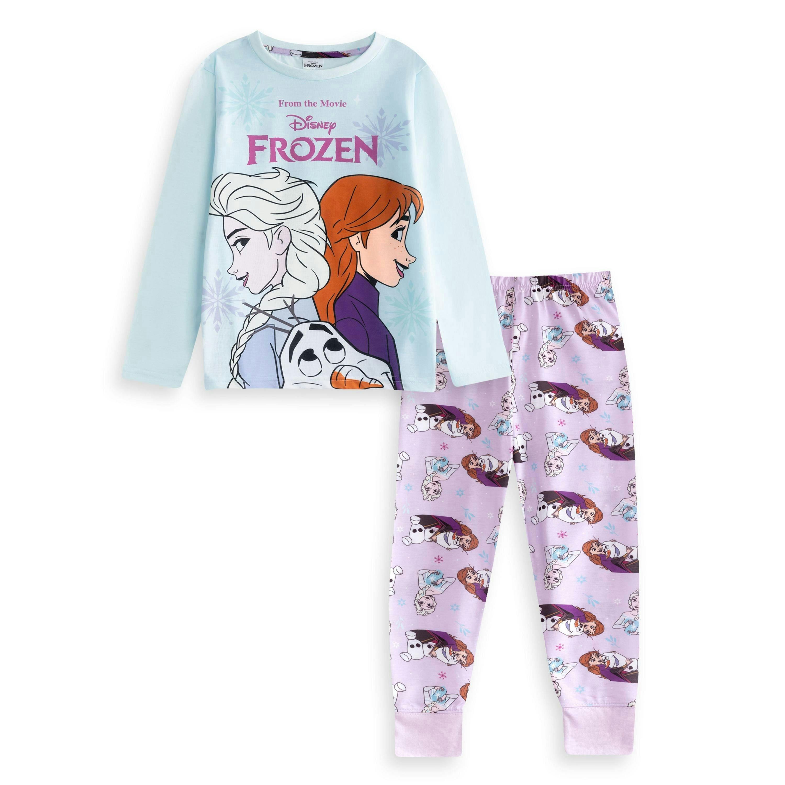 Disney Girls Multicoloured Frozen Long Sleeve Long Leg Pyjama Set by Vanilla Underground , view 1 of 6