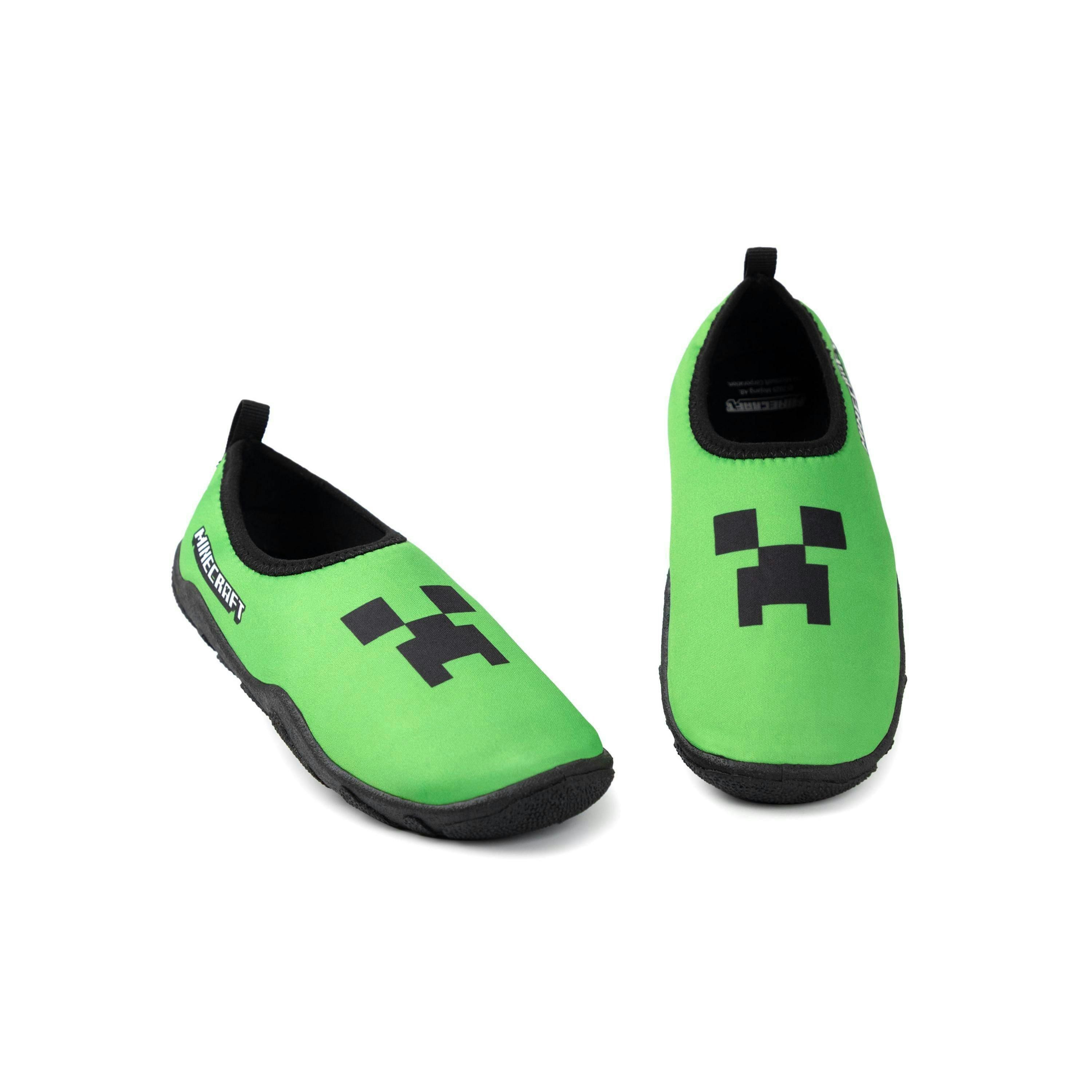 Minecraft Boys Green Creeper Aqua Shoes by Vanilla Underground , view 1 of 6