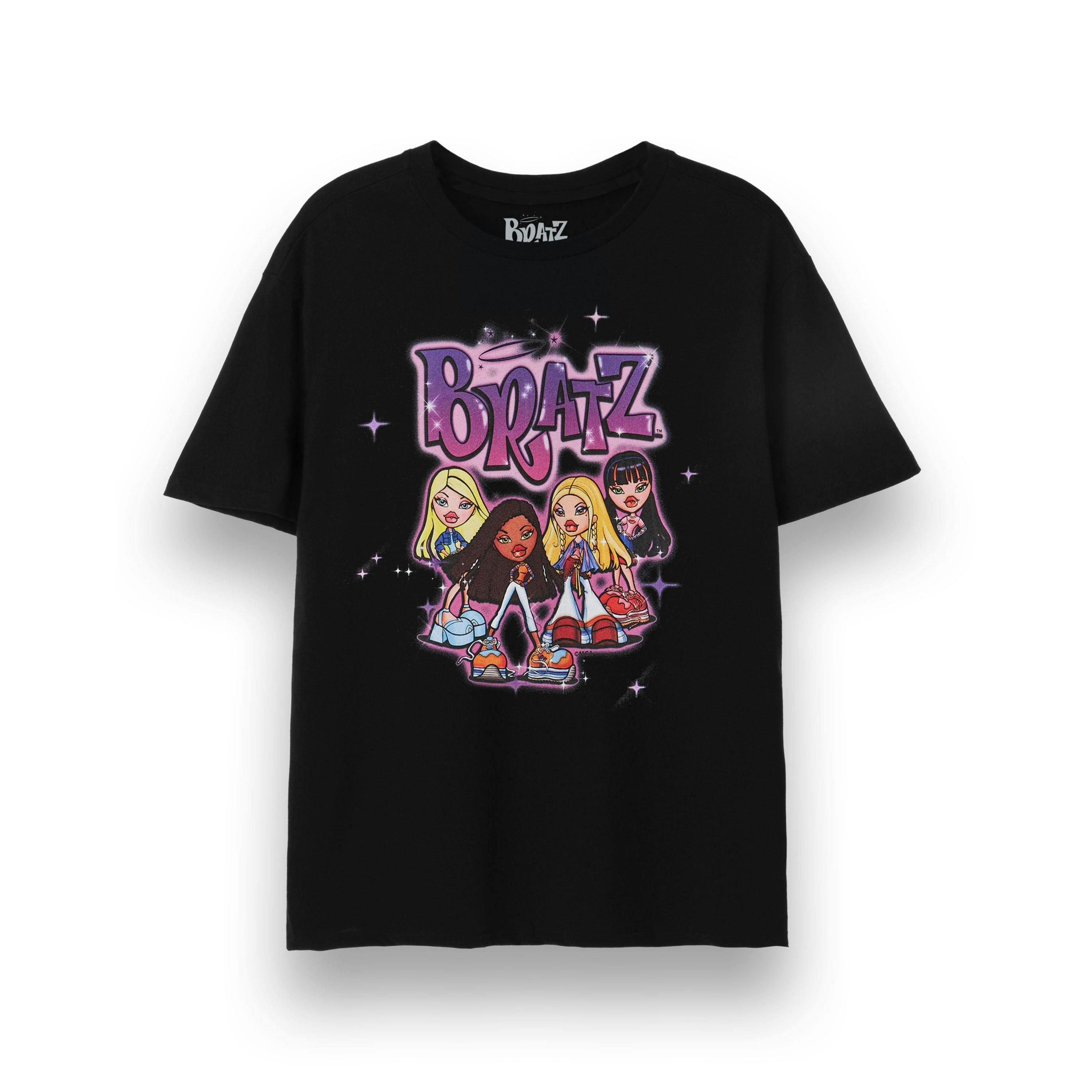 Bratz Womens Black Group Short Sleeved T-Shirt by Vanilla Underground , view 1 of 4