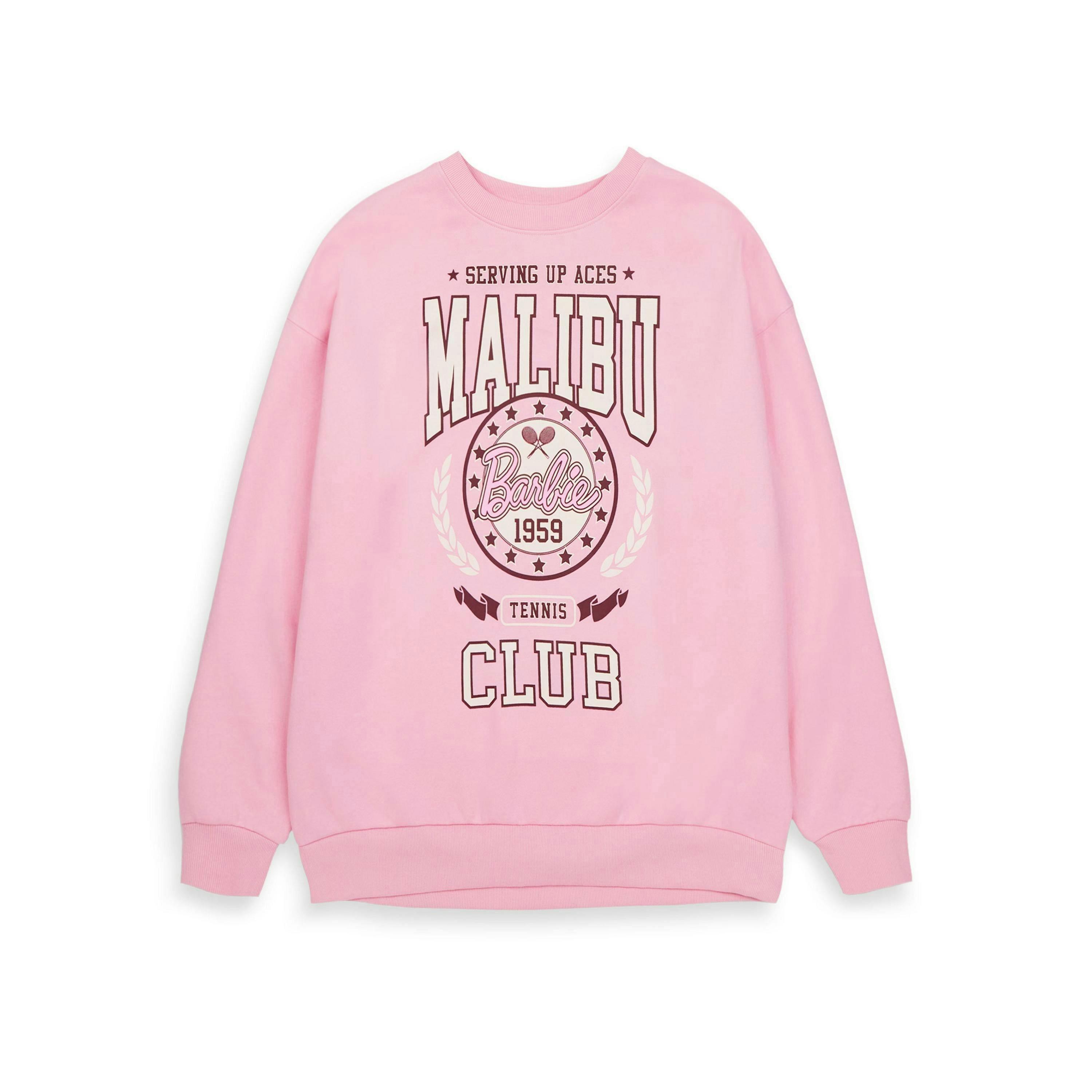 Barbie Womens Pink Malibu Club Sweatshirt by Vanilla Underground , view 1 of 6