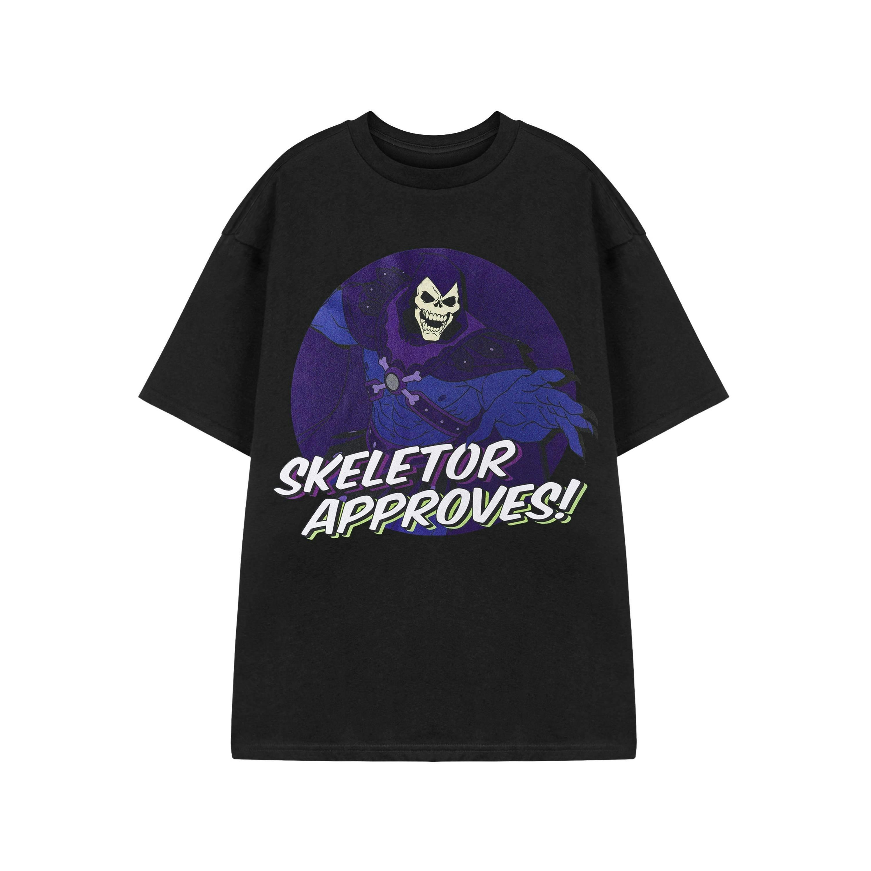 Masters of the Universe Unisex Black Skeletor Approves Short Sleeved T-Shirt by Vanilla Underground , view 1 of 3