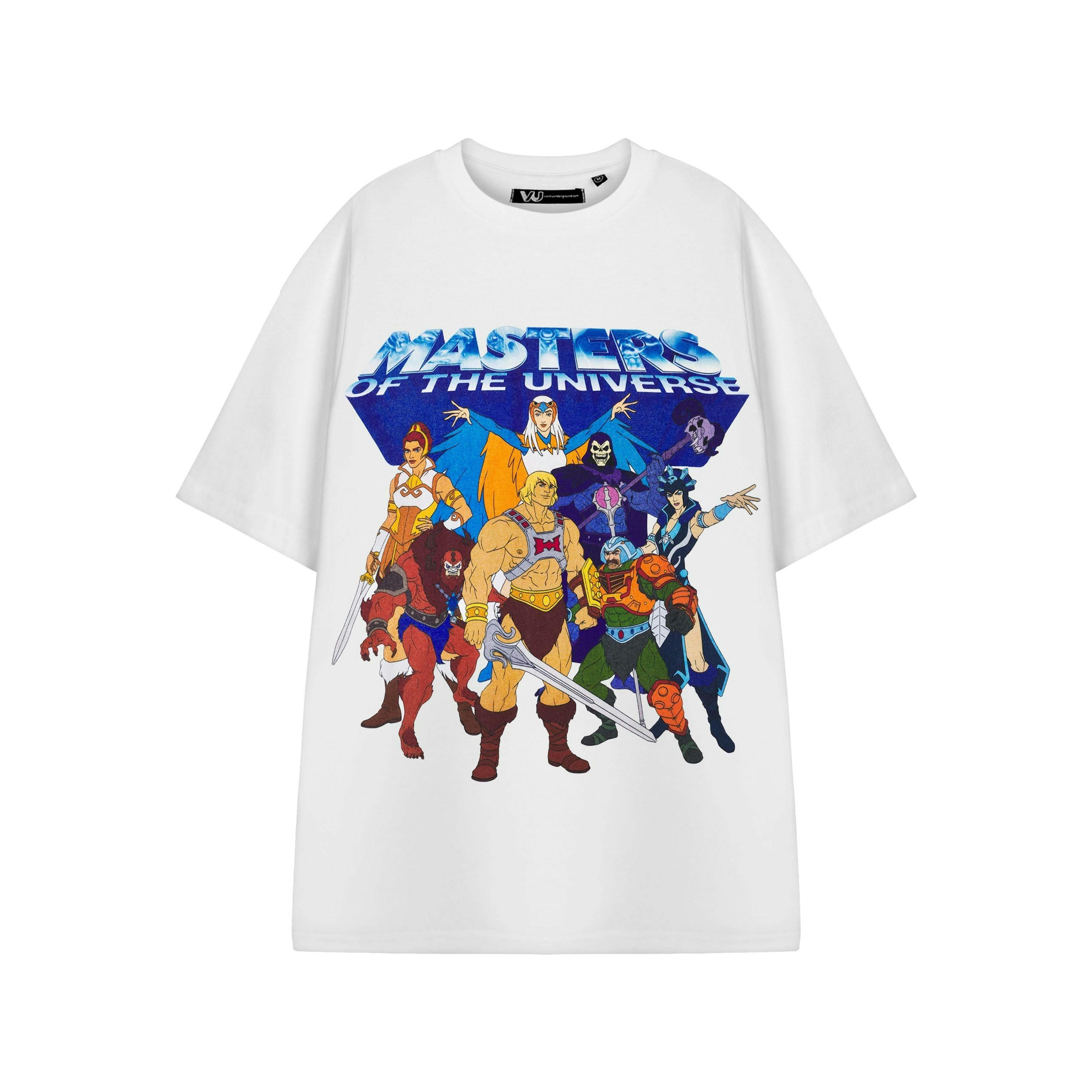 Masters of the Universe Unisex White Group Short Sleeved T-Shirt by Vanilla Underground , view 1 of 6