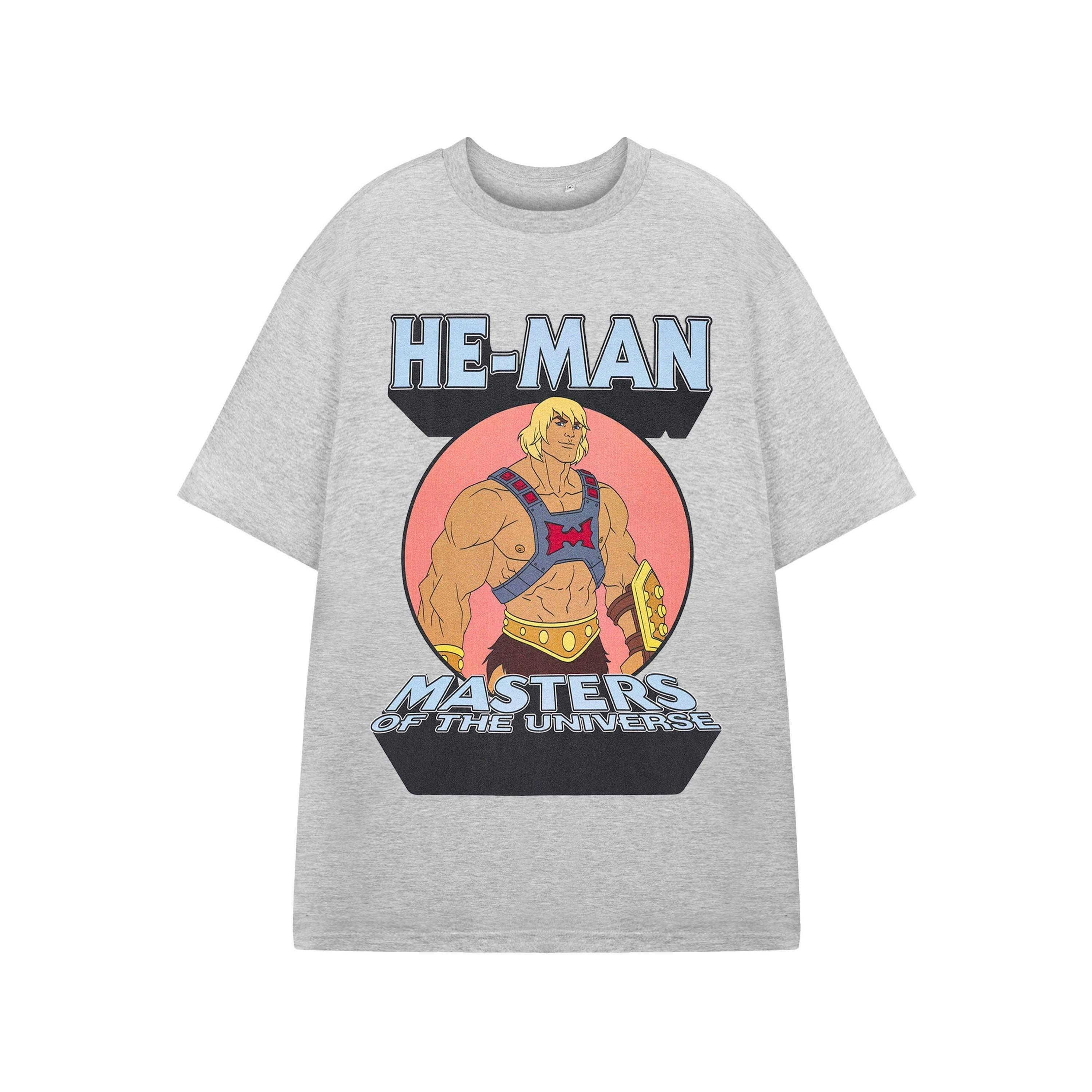 Masters of the Universe Unisex Grey He-Man Short Sleeved T-Shirt by Vanilla Underground , view 1 of 6