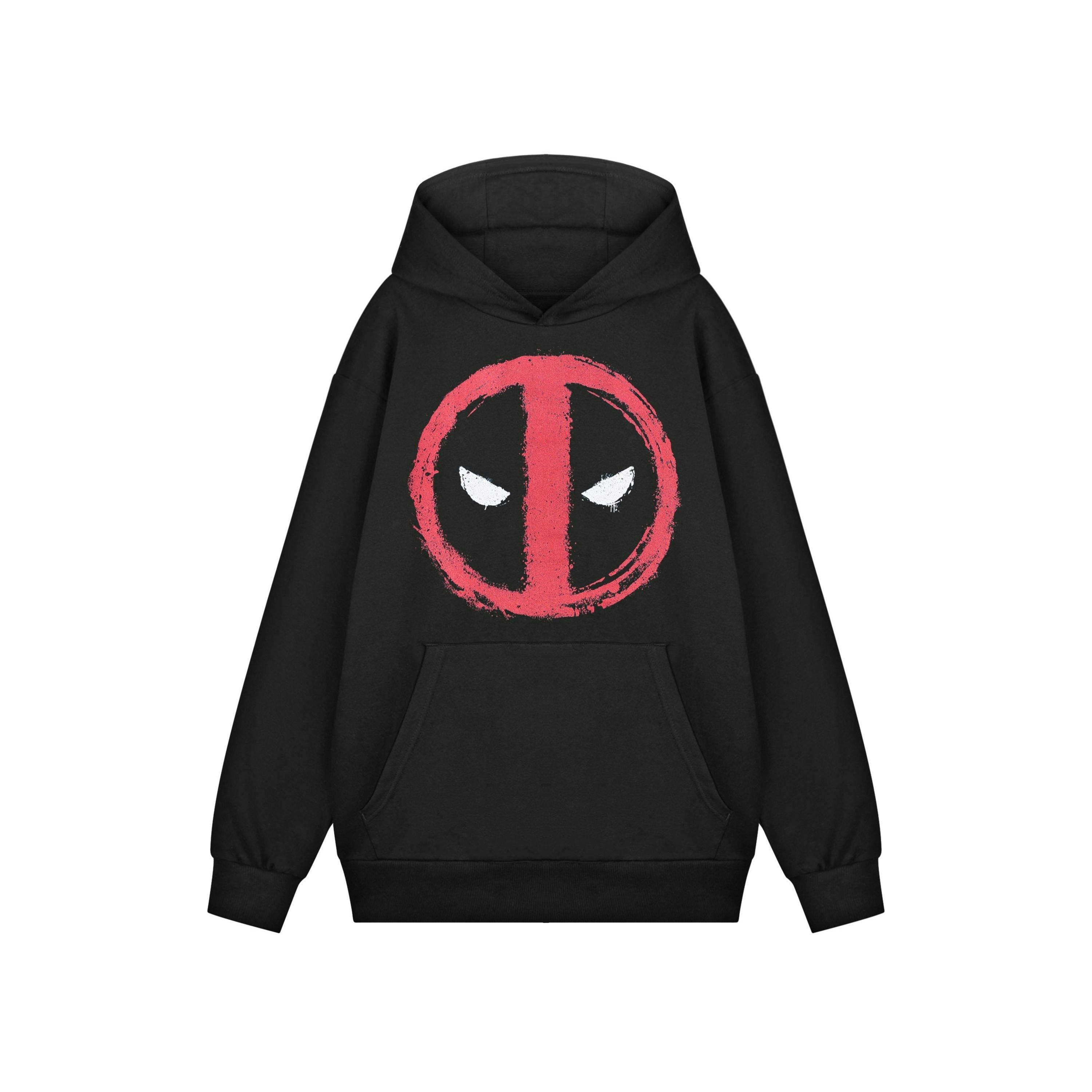 Marvel Mens Black Face Hoodie Hoodie by Vanilla Underground , view 1 of 3