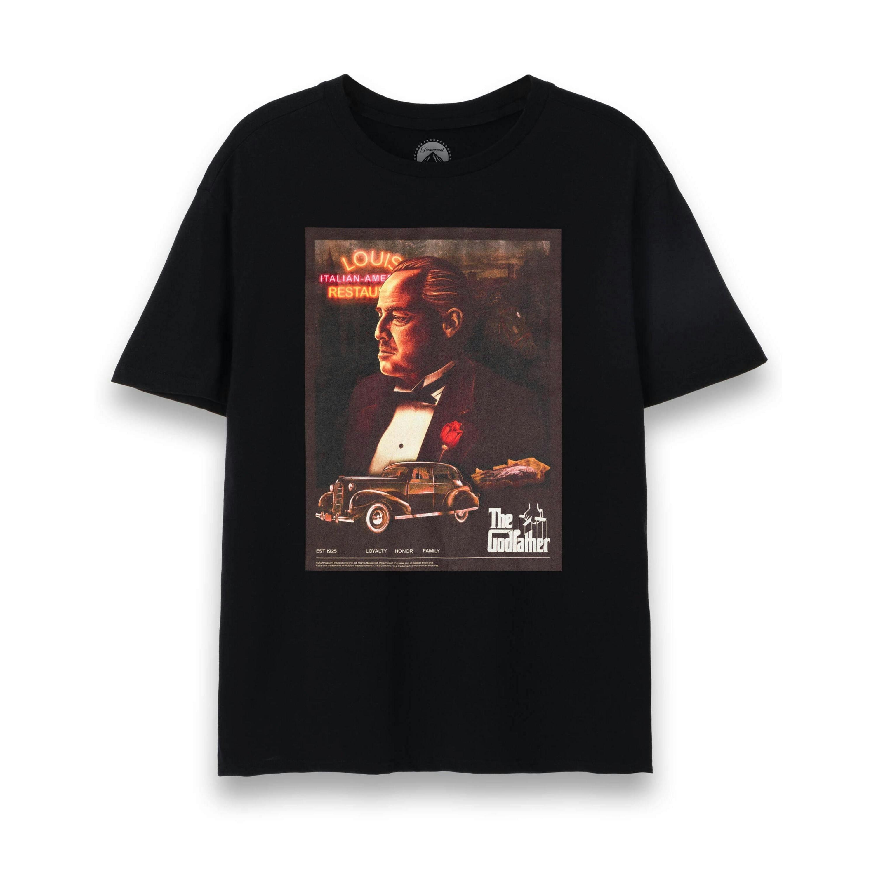 The Godfather Mens Black The Don Short Sleeved T-Shirt by Vanilla Underground , view 1 of 6