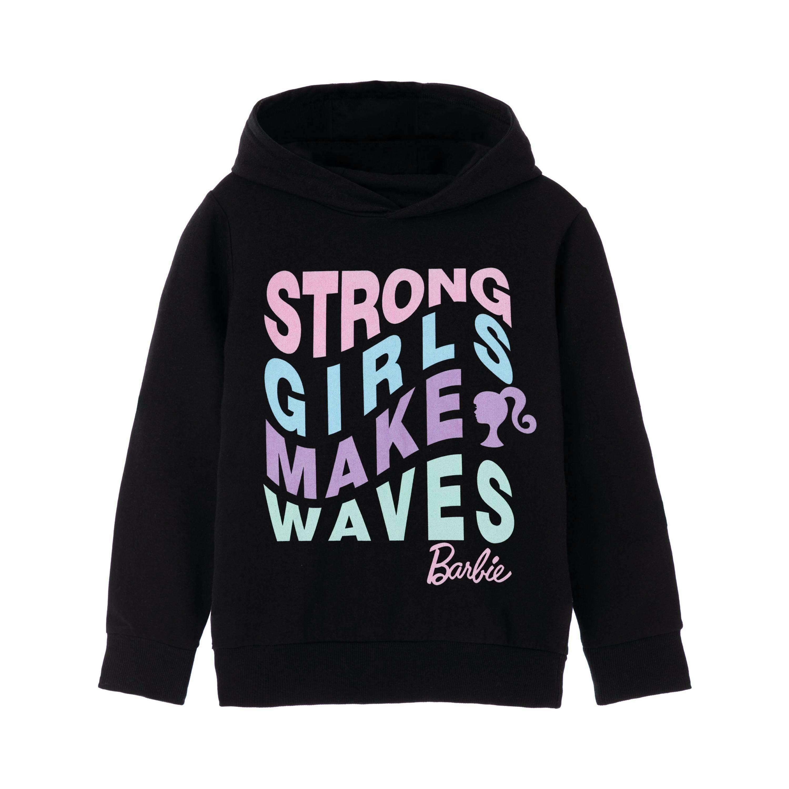 Barbie Girls Black Strong Girls Make Waves Hoodie by Vanilla Underground , view 1 of 6