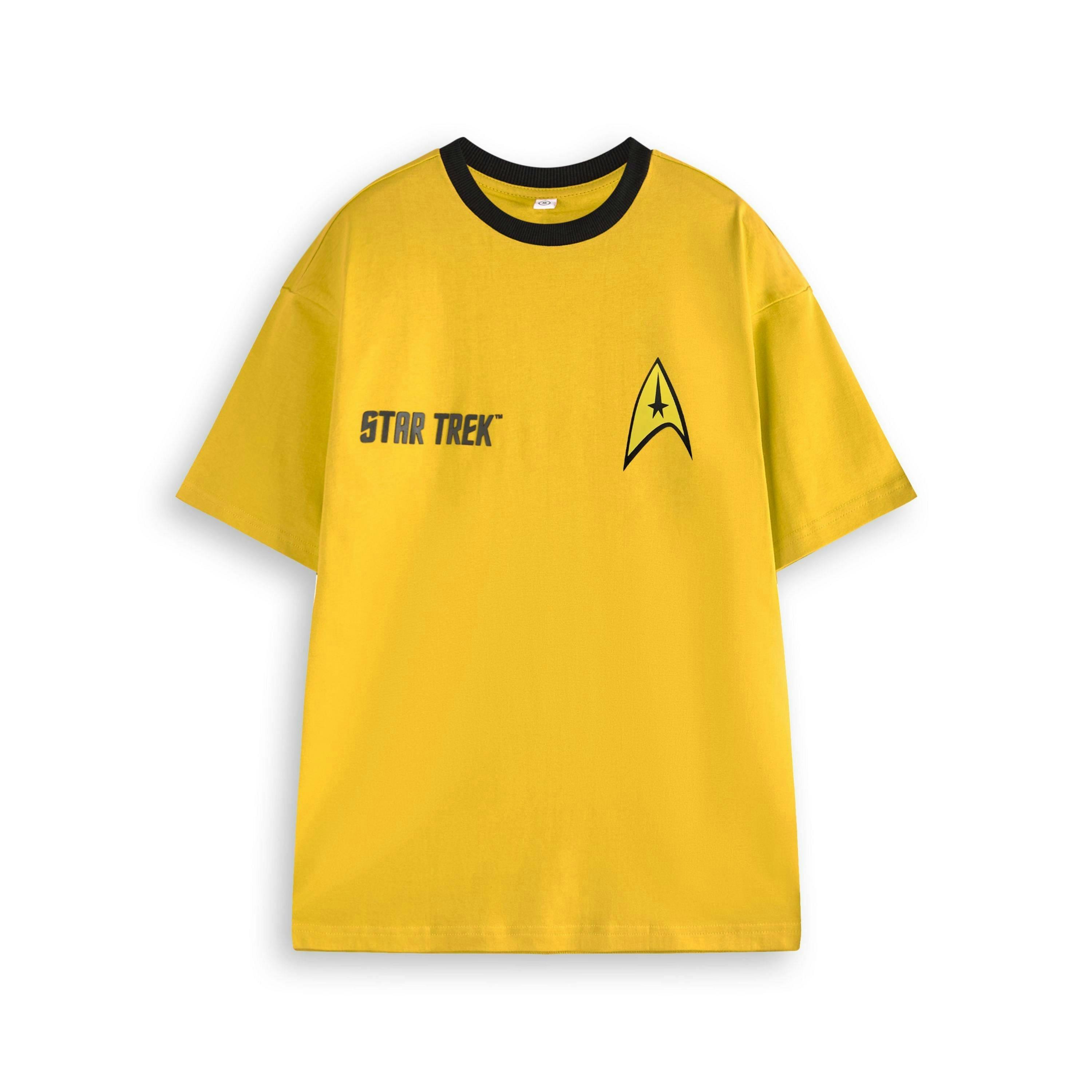 Star Trek Mens Yellow Uniform Short Sleeved T-Shirt by Vanilla Underground , view 1 of 6