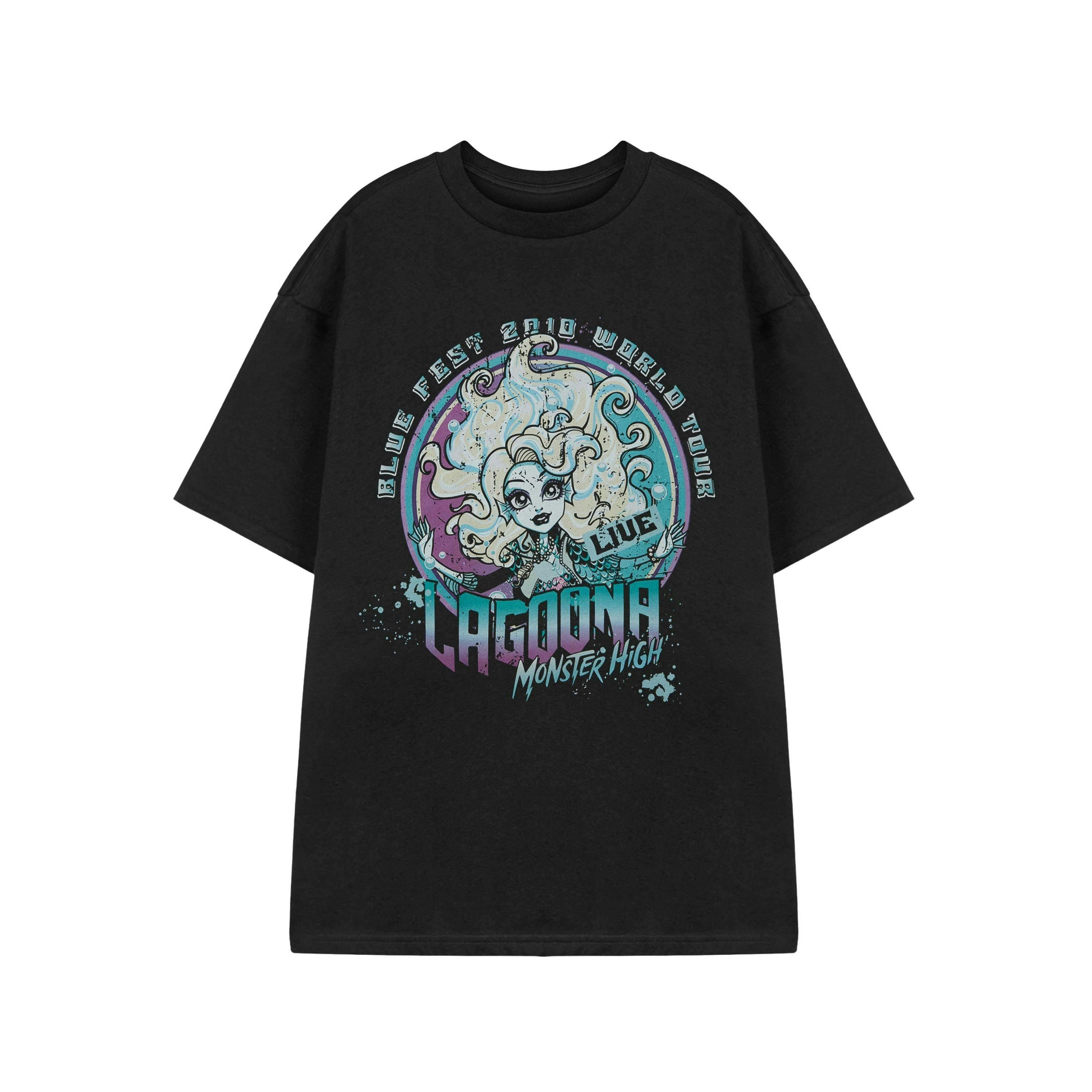 Monster High Womens Black Lagoona Short Sleeved T-Shirt by Vanilla Underground , view 1 of 3