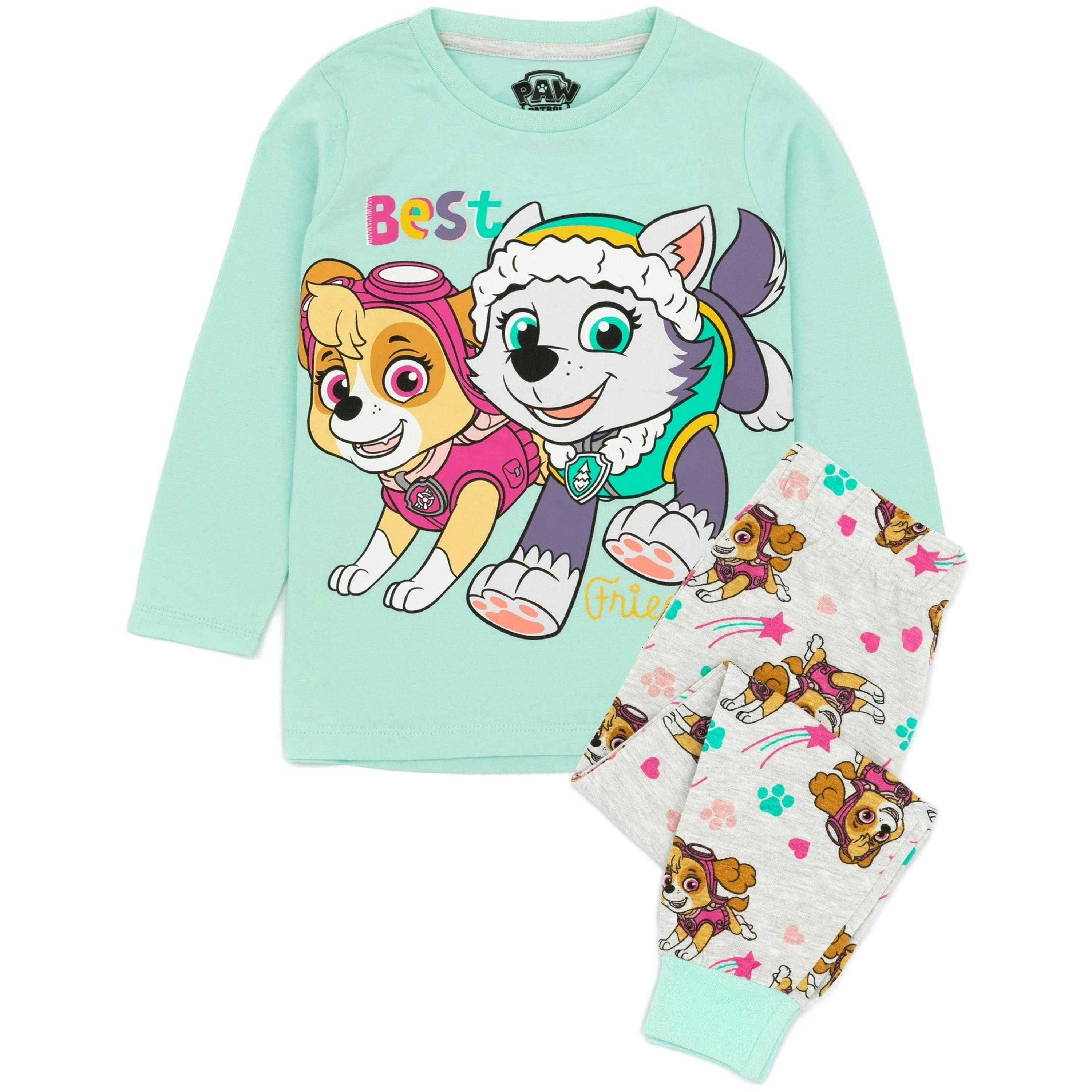 Paw Patrol Girls Blue Skye & Everest Long Sleeve Long Leg Pyjama Set by Vanilla Underground , view 1 of 6