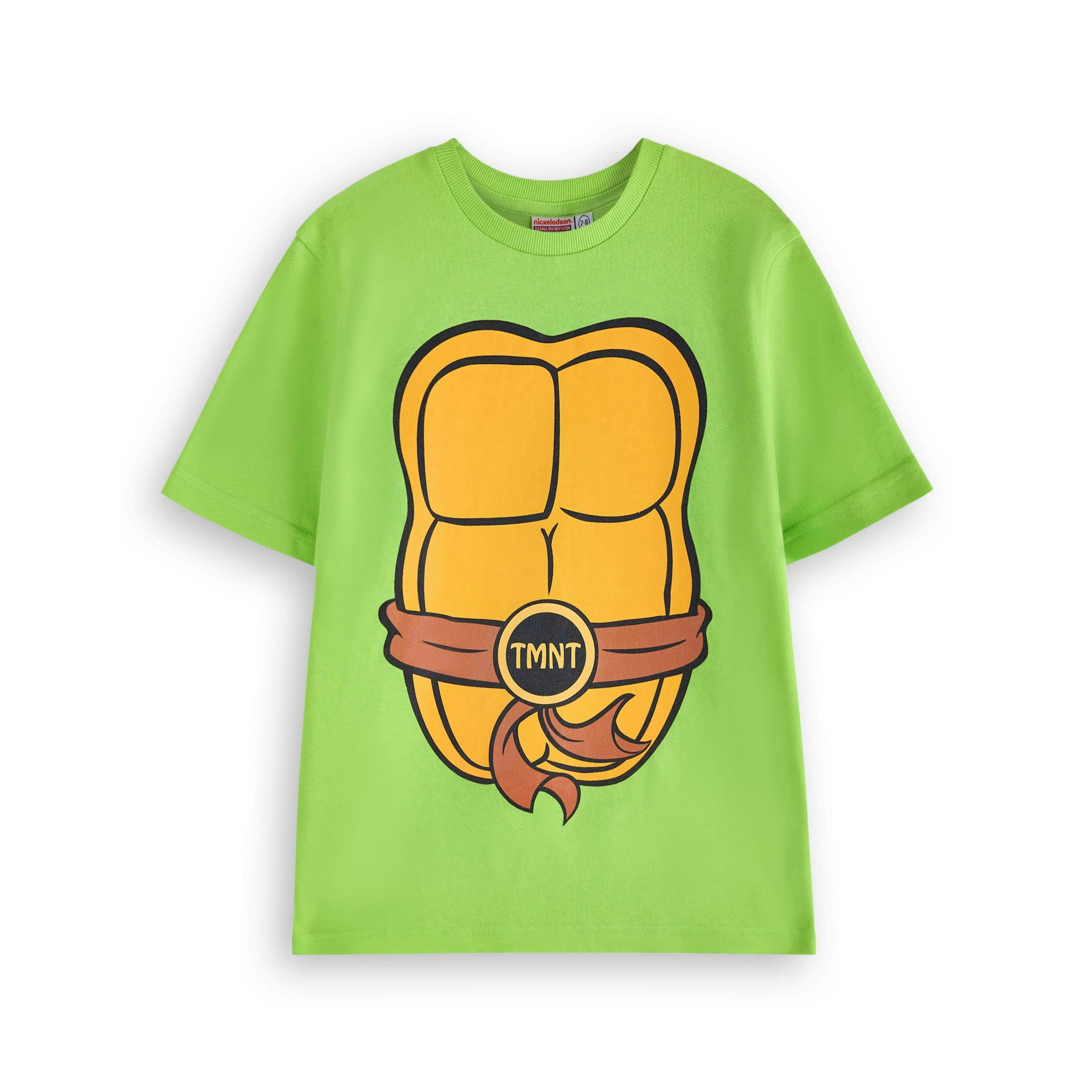 Teenage Mutant Ninja Turtles Mens Green Cosplay Short Sleeved T-Shirt by Vanilla Underground , view 1 of 6