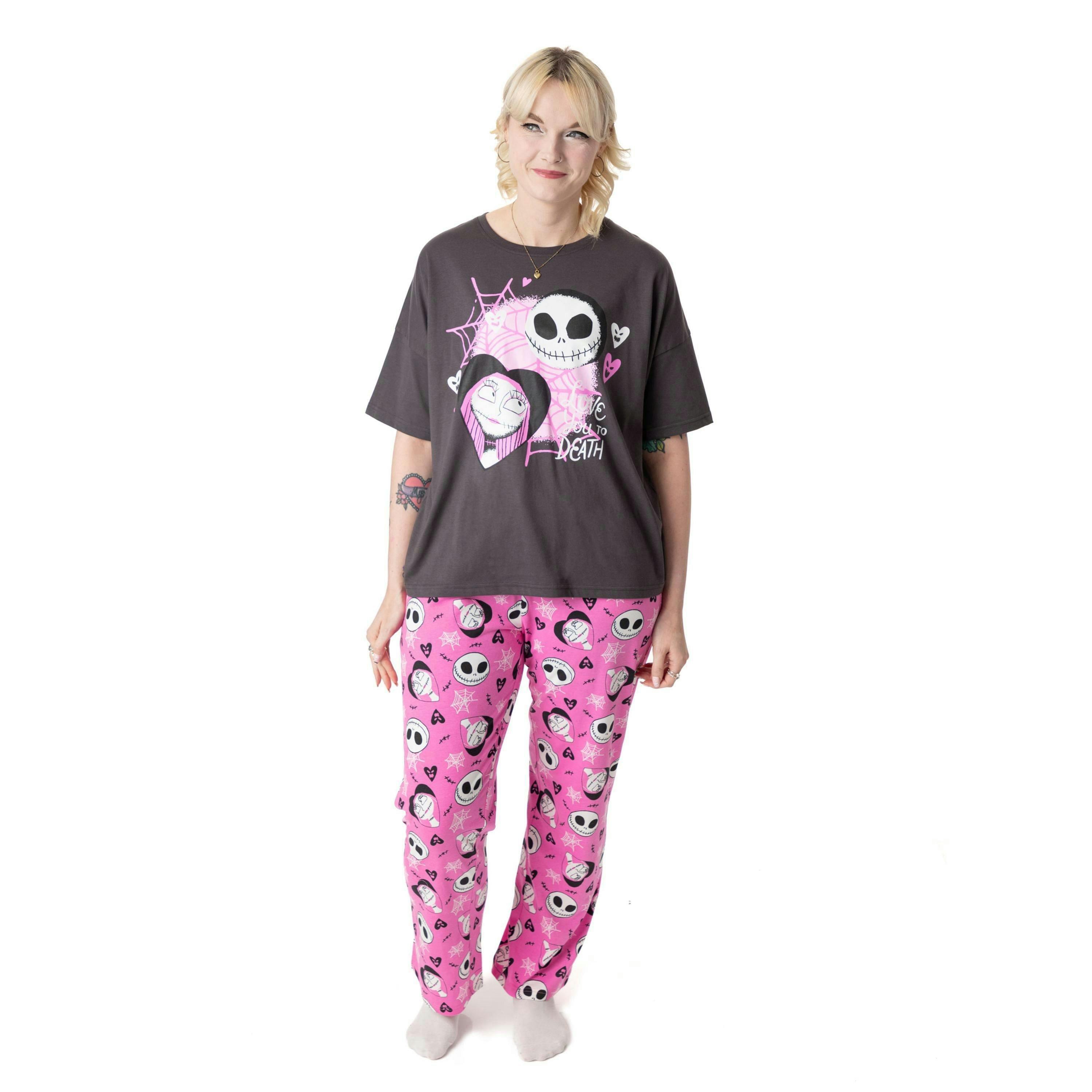 Disney The Nightmare Before Christmas Womens Multicoloured Sally Short Sleeve Long Leg Pyjama Set by Vanilla Underground , view 1 of 6