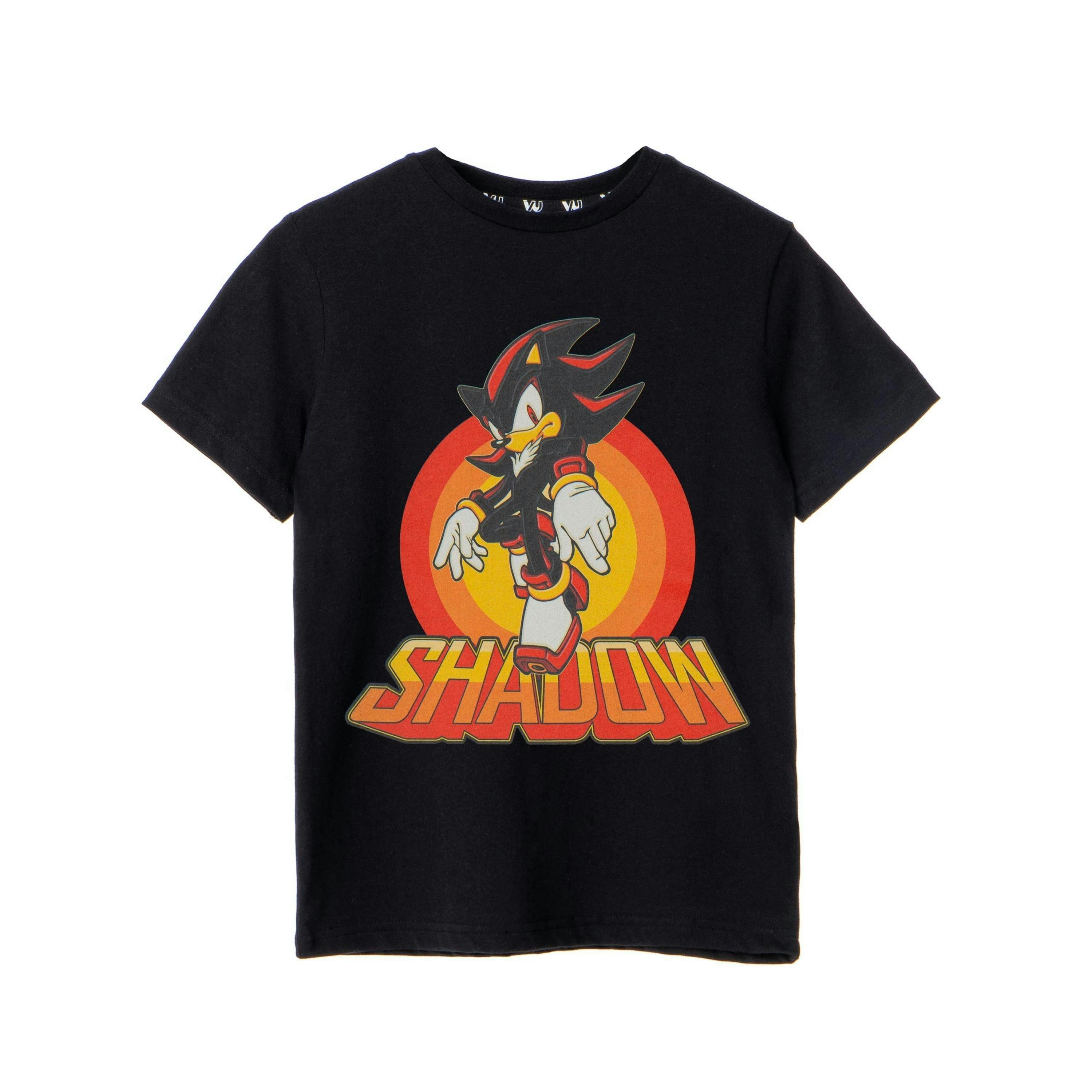 Sonic the Hedgehog Boys Black Shadow Rings Short Sleeved T-Shirt by Vanilla Underground , view 1 of 6