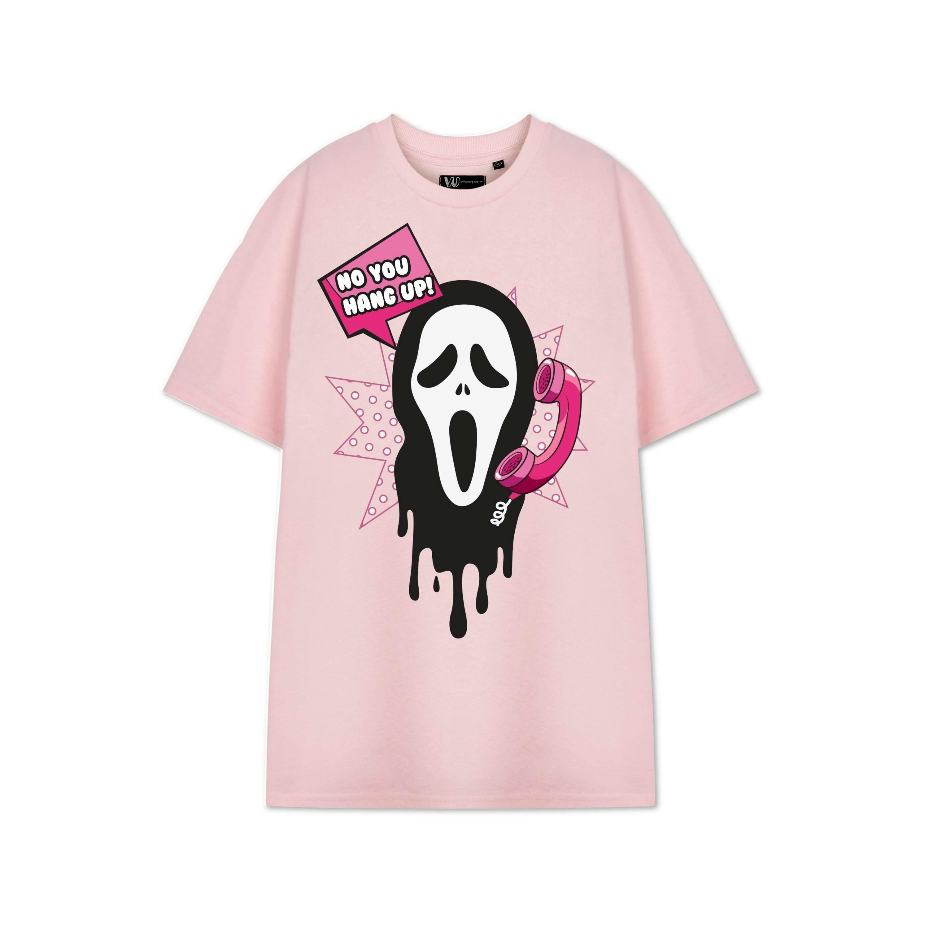 Show Me The Merch Womens Pink No You Hang Up Short Sleeved T-Shirt by Vanilla Underground , view 1 of 1