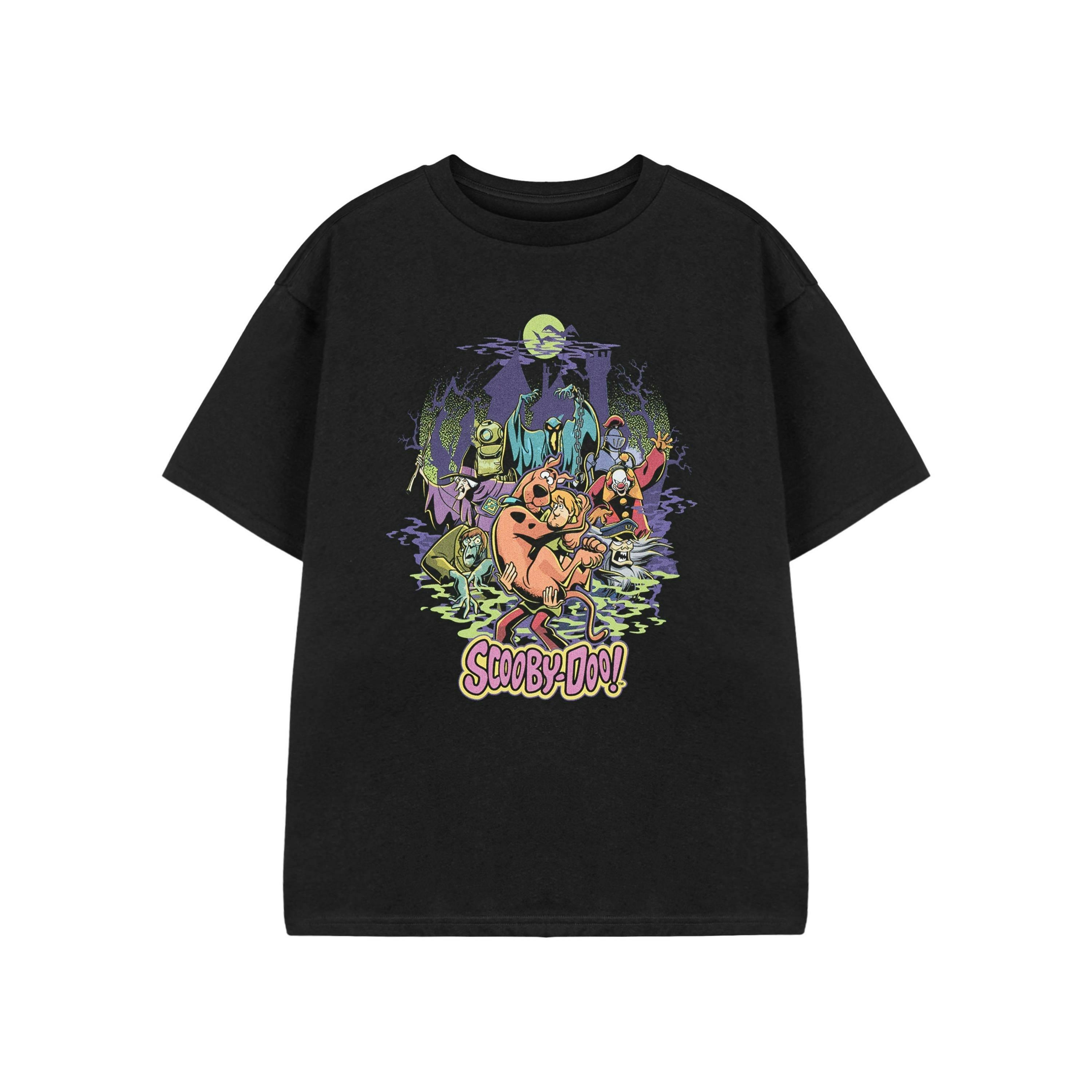 Scooby Doo Unisex Kids Black Scooby Halloween Short Sleeved T-Shirt by Vanilla Underground , view 1 of 3