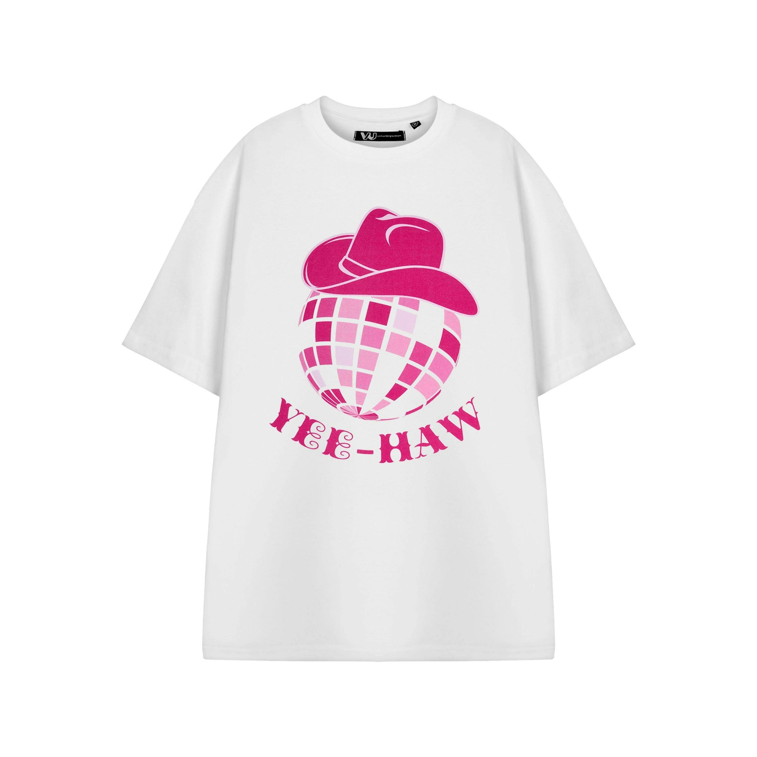 Show Me The Merch Womens White Yee-Haw Short Sleeved T-Shirt by Vanilla Underground , view 1 of 3