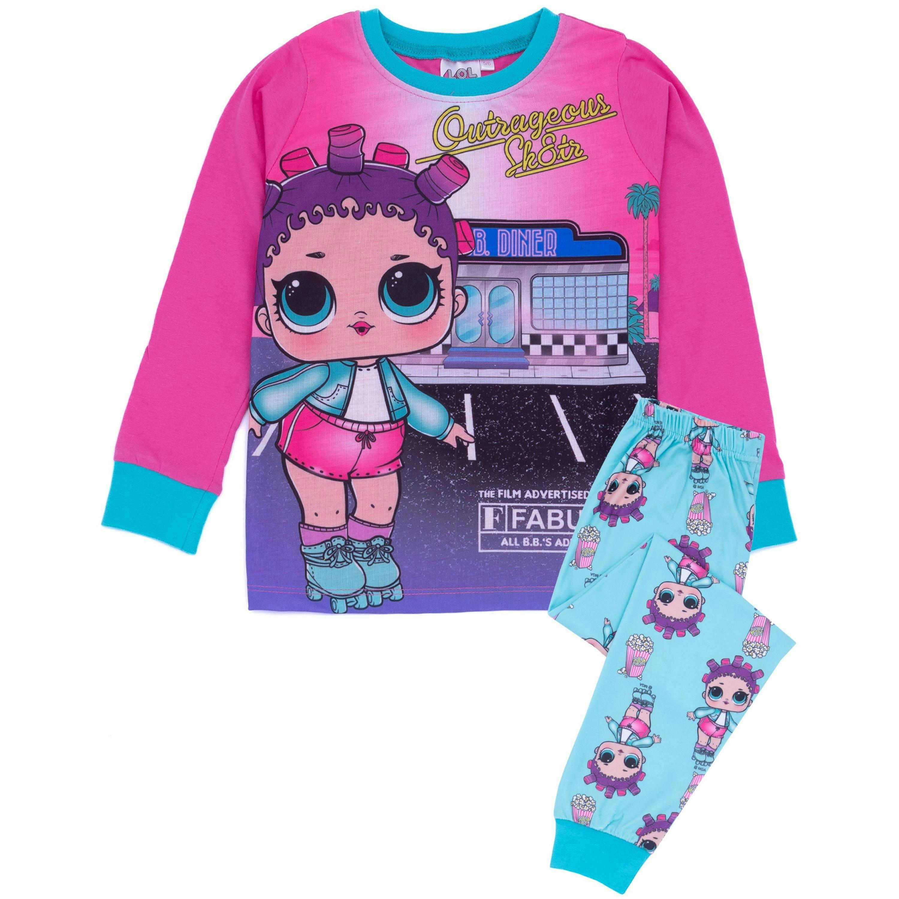 LOL Surprise! Girls Pink Long Sleeve Long Leg Pyjama Set by Vanilla Underground , view 1 of 6