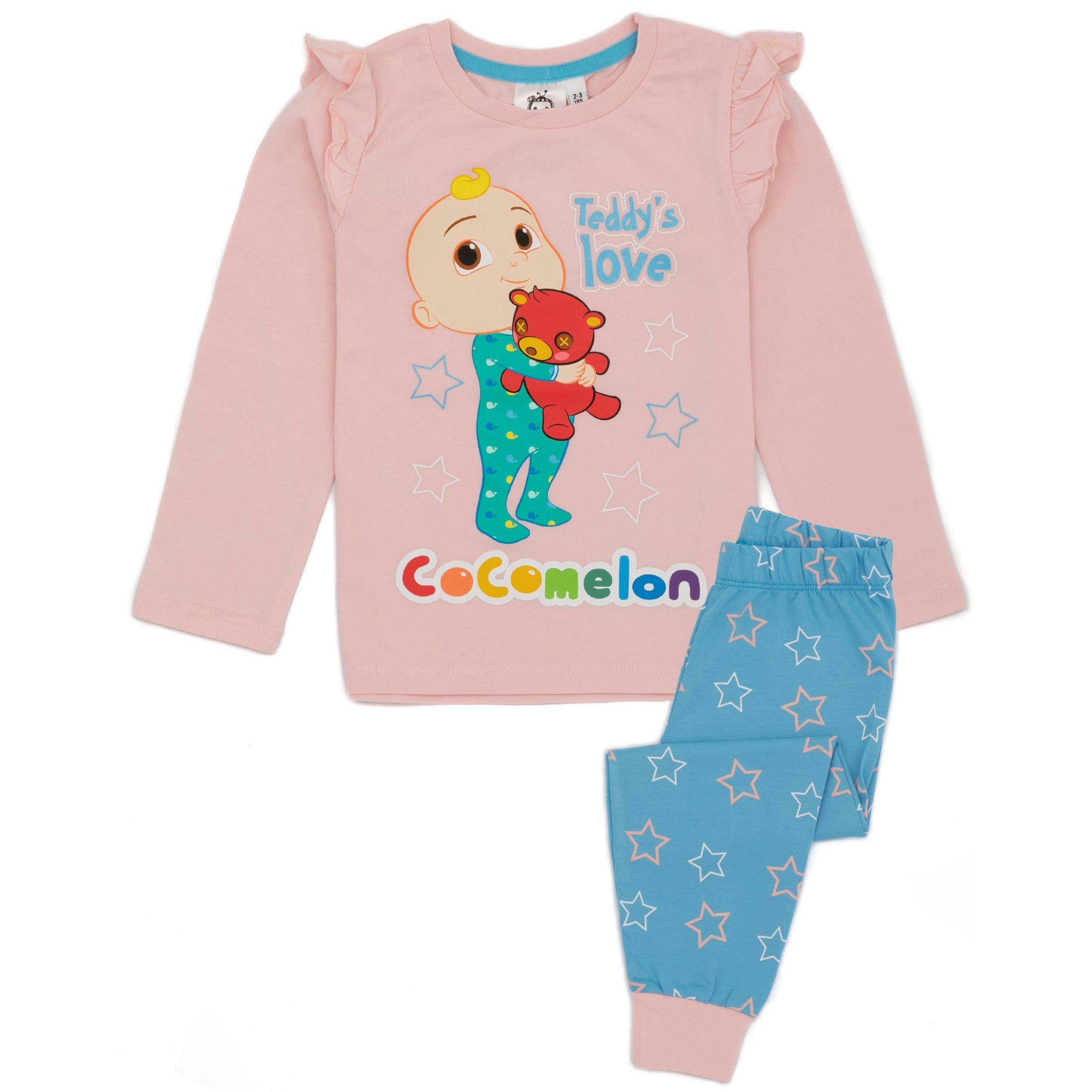 Cocomelon Girls Pink Jj Long Sleeve Long Leg Pyjama Set by Vanilla Underground , view 1 of 6