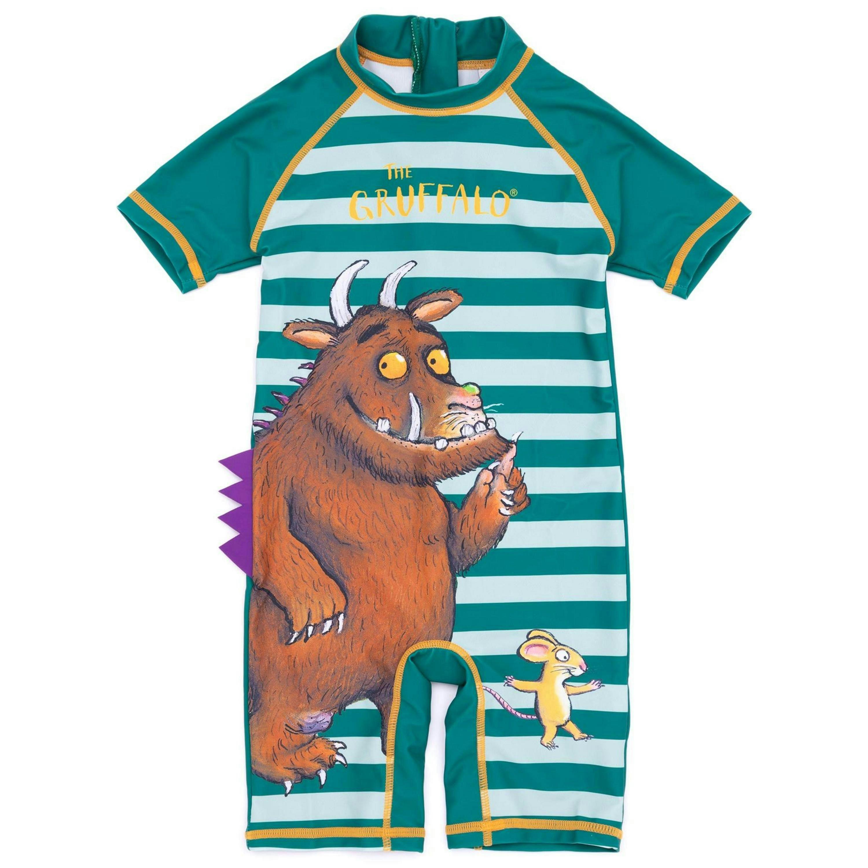 Gruffalo & Friends Unisex Kids Green 1 Piece Surf Suit by Vanilla Underground , view 1 of 6