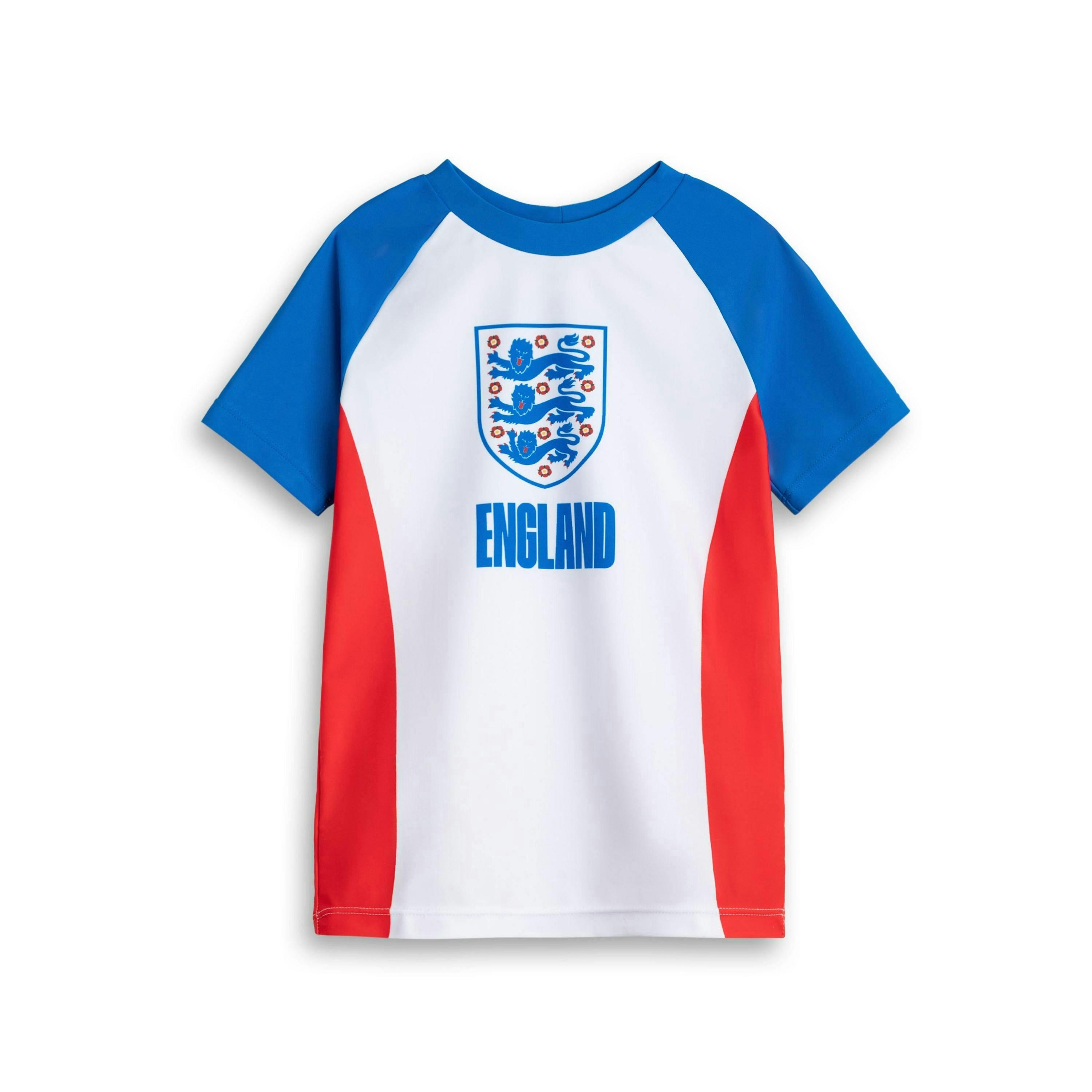 England Boys White Logo Swim Top by Vanilla Underground , view 1 of 6