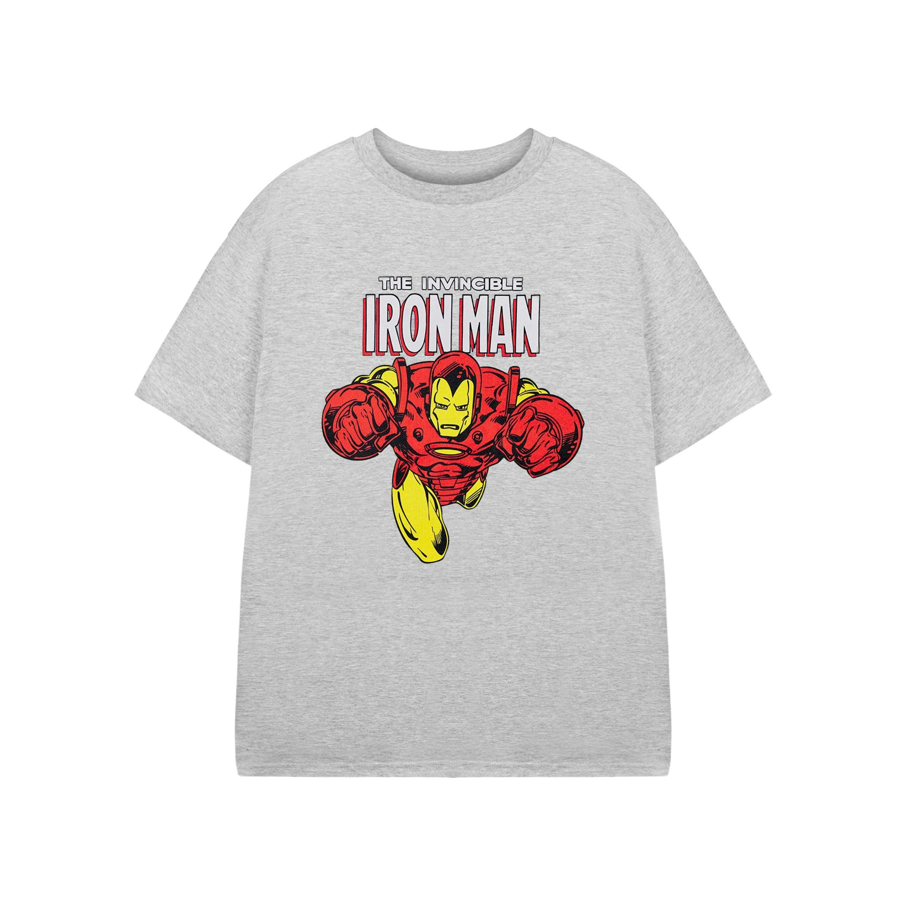 Marvel Boys Grey Iron Man Short Sleeved T-Shirt by Vanilla Underground , view 1 of 6