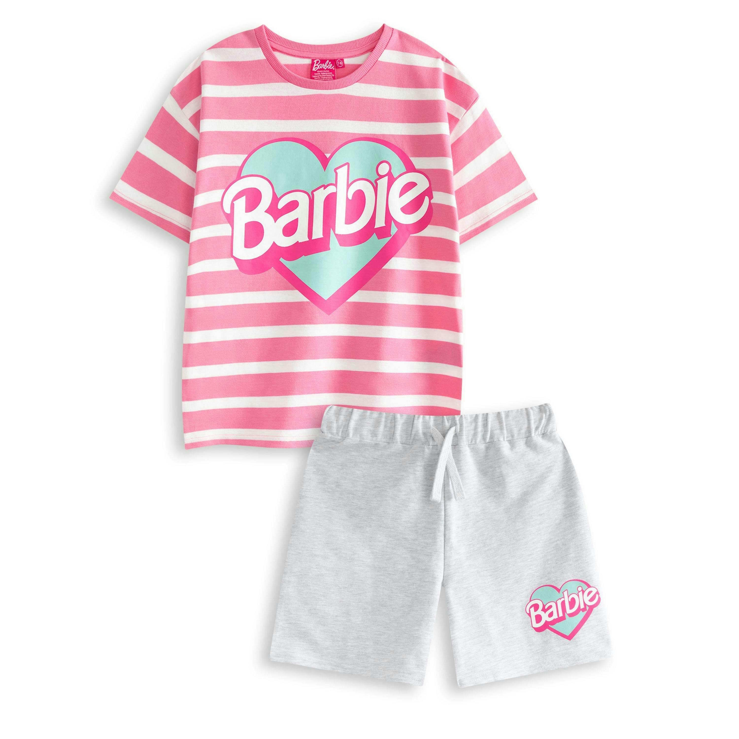 Barbie Girls Pink Logo T-Shirt and Shorts Set by Vanilla Underground , view 1 of 6