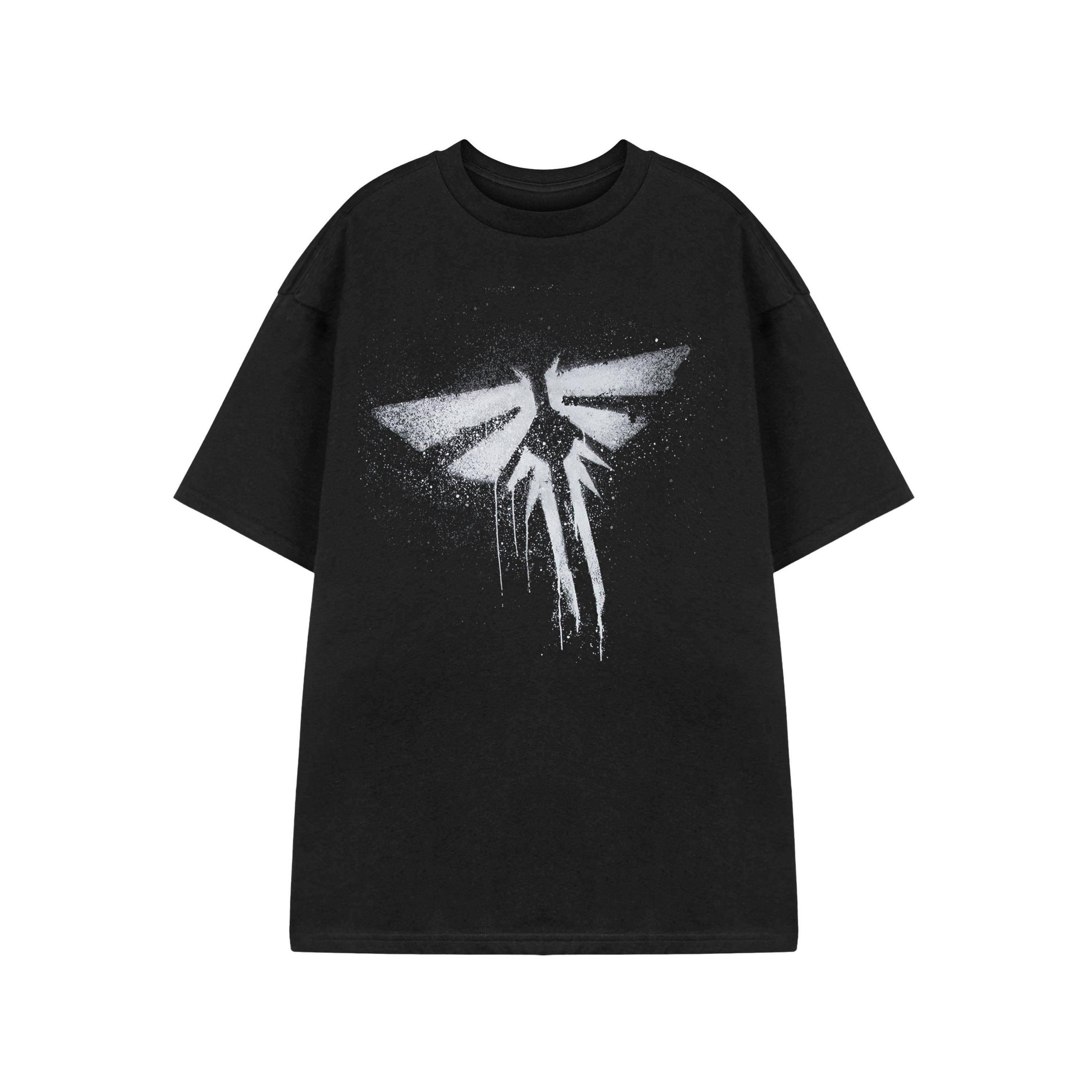 The Last Of Us Mens Black Firefly Short Sleeved T-Shirt by Vanilla Underground , view 1 of 3