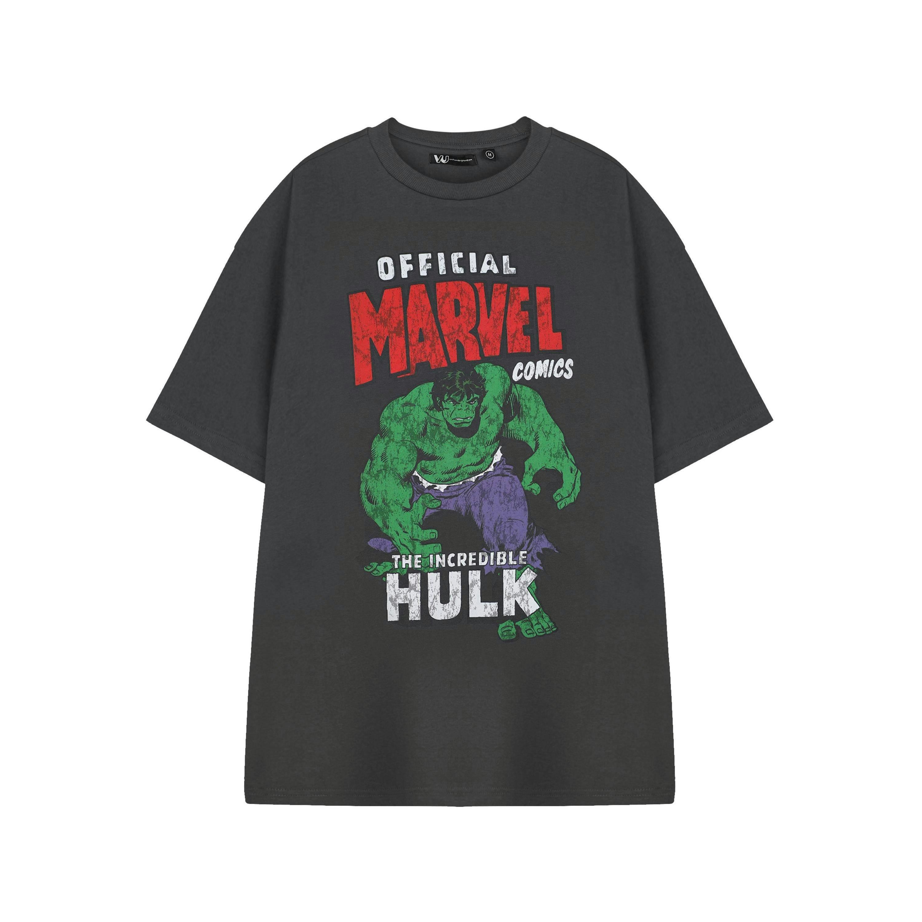 Marvel Mens Grey The Incredible Hulk Short Sleeved T-Shirt by Vanilla Underground , view 1 of 3