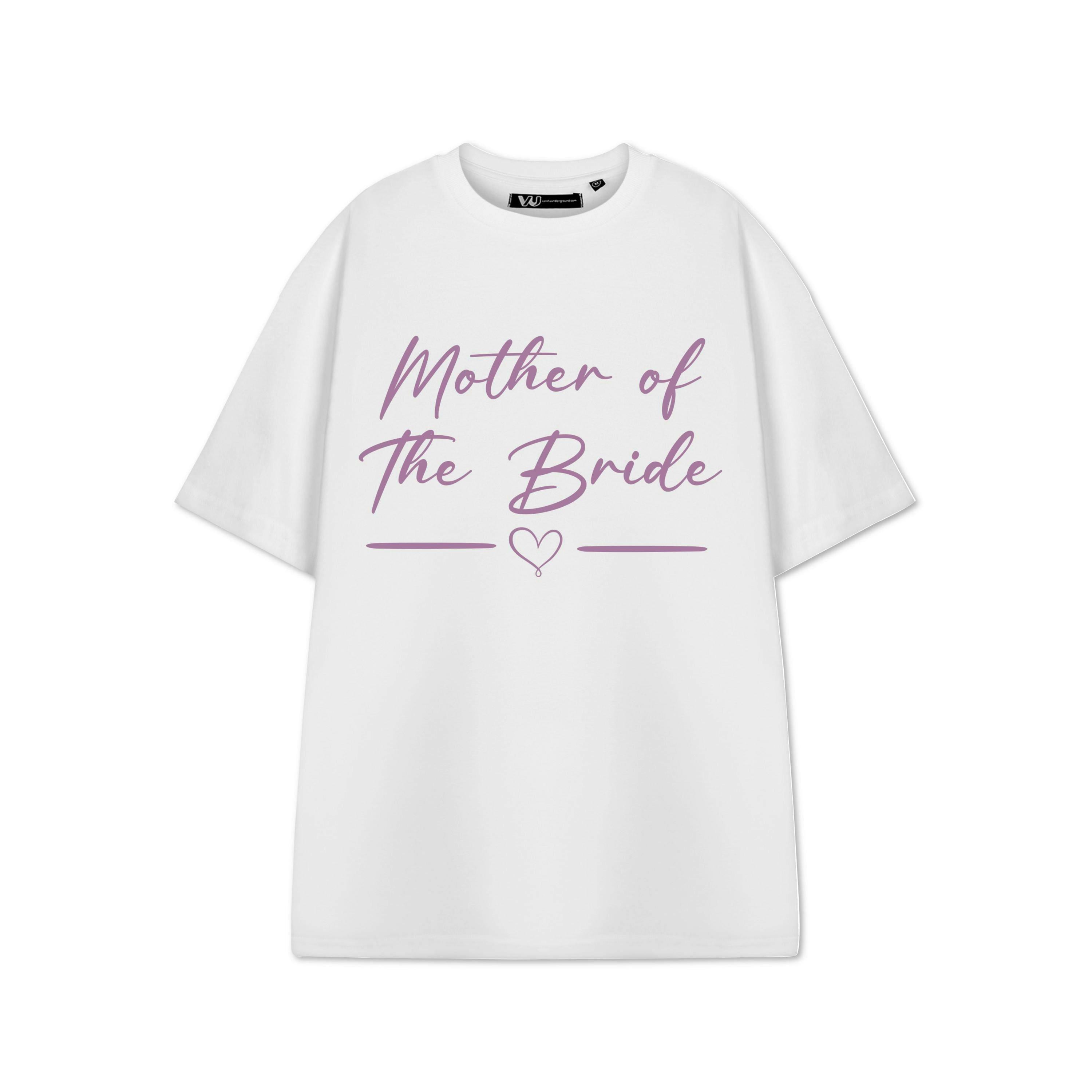 Show Me The Merch Womens White Mother Of The Bride Short Sleeved T-Shirt by Vanilla Underground , view 1 of 1