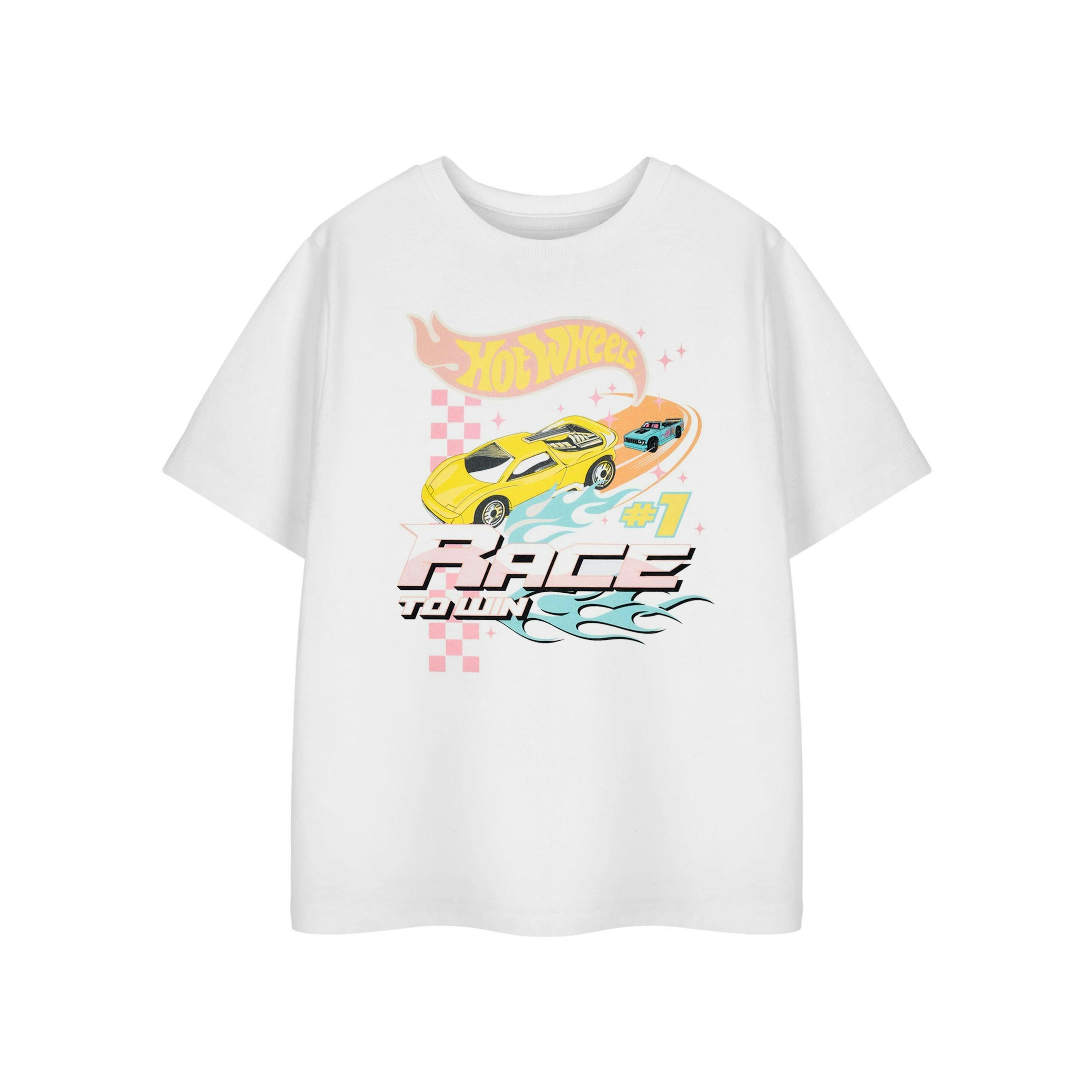 Hot Wheels Boys White Race To Win Short Sleeved T-Shirt by Vanilla Underground , view 1 of 3