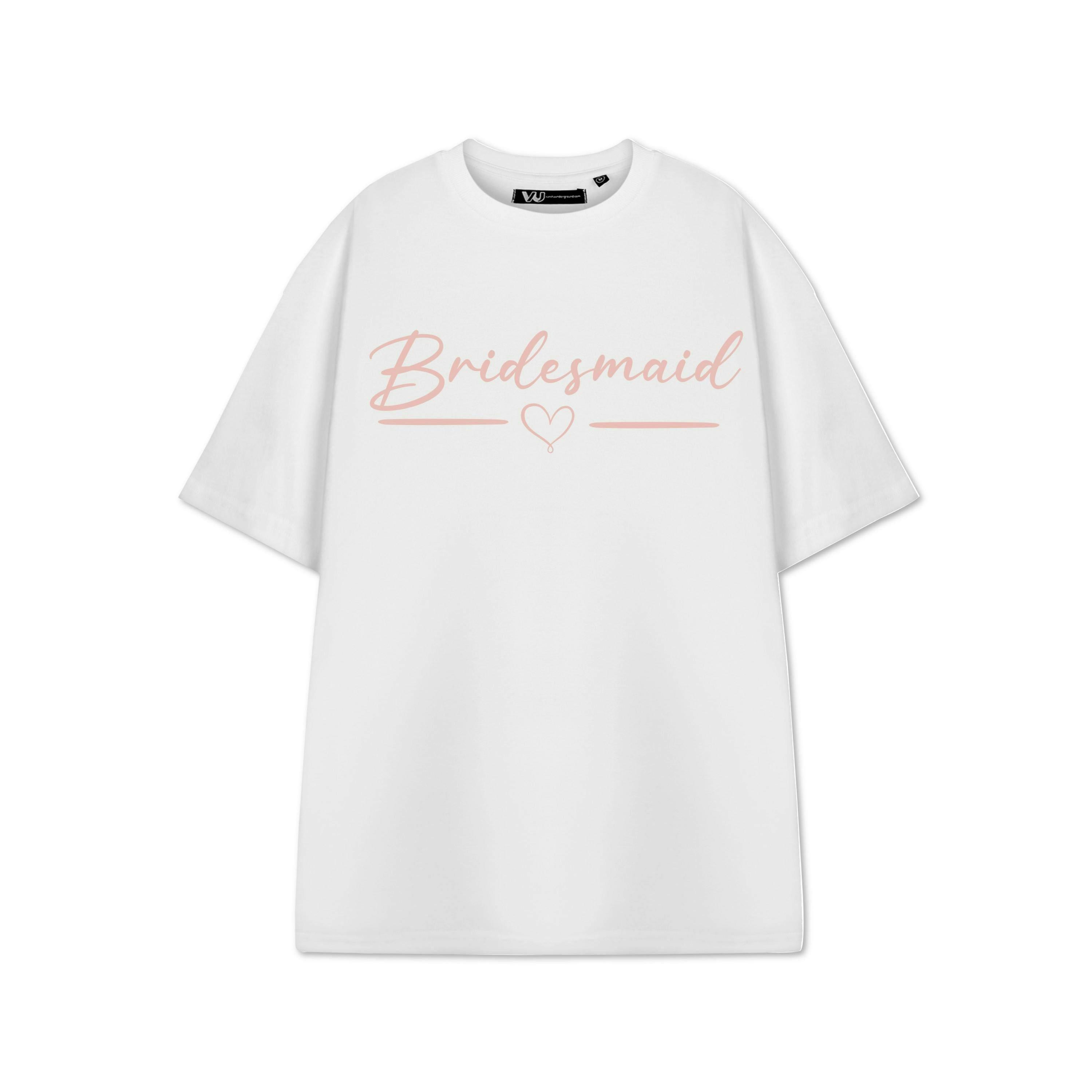 Show Me The Merch Womens White The Bridesmaid Short Sleeved T-Shirt by Vanilla Underground , view 1 of 1