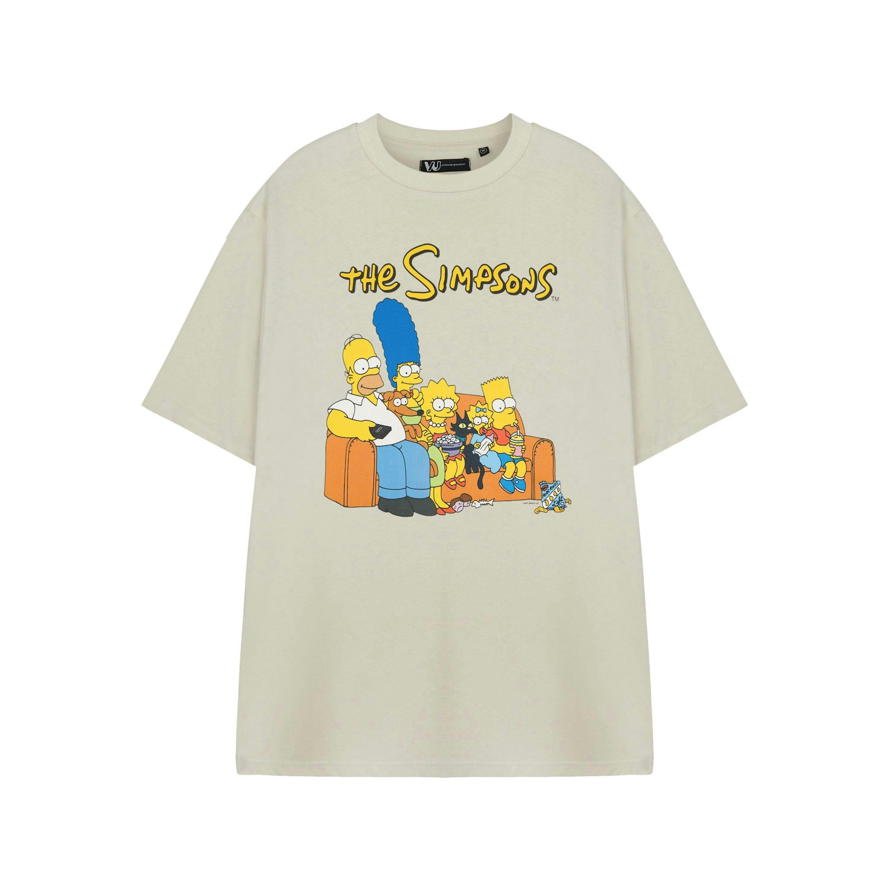 The Simpsons Mens Beige Couch Short Sleeved T-Shirt by Vanilla Underground , view 1 of 3