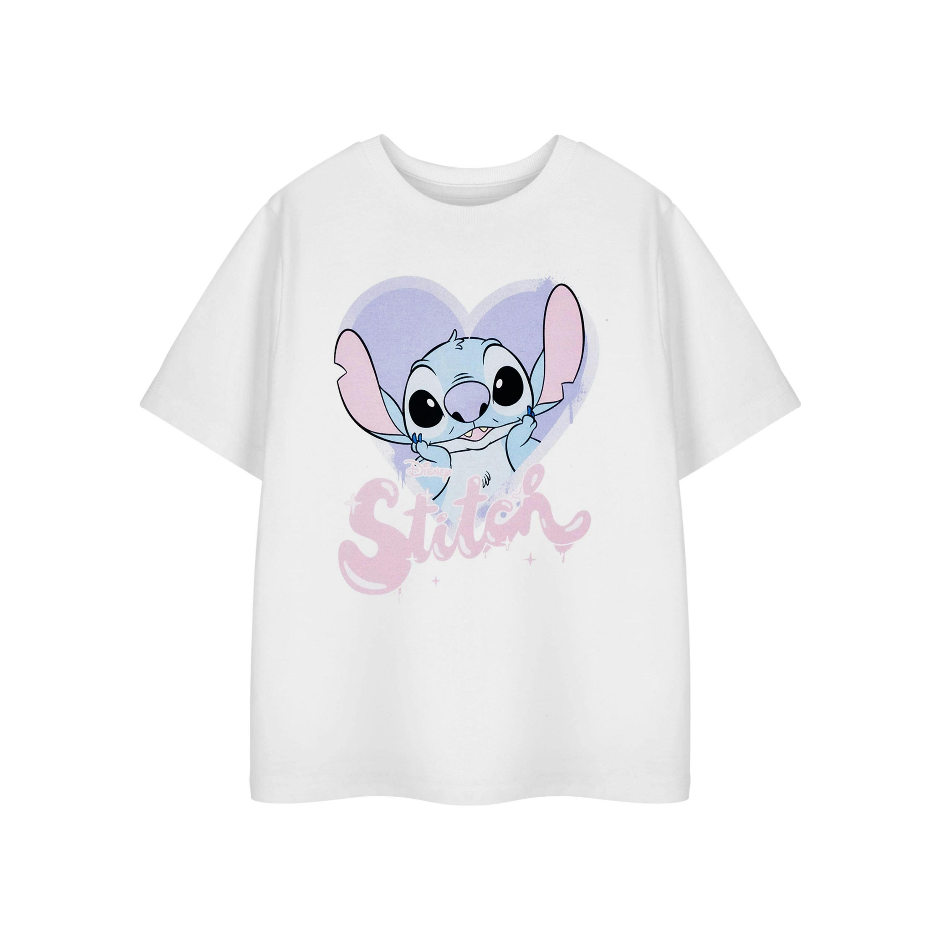 Lilo & Stitch Girls White Big Character Short Sleeved T-Shirt by Vanilla Underground , view 1 of 3