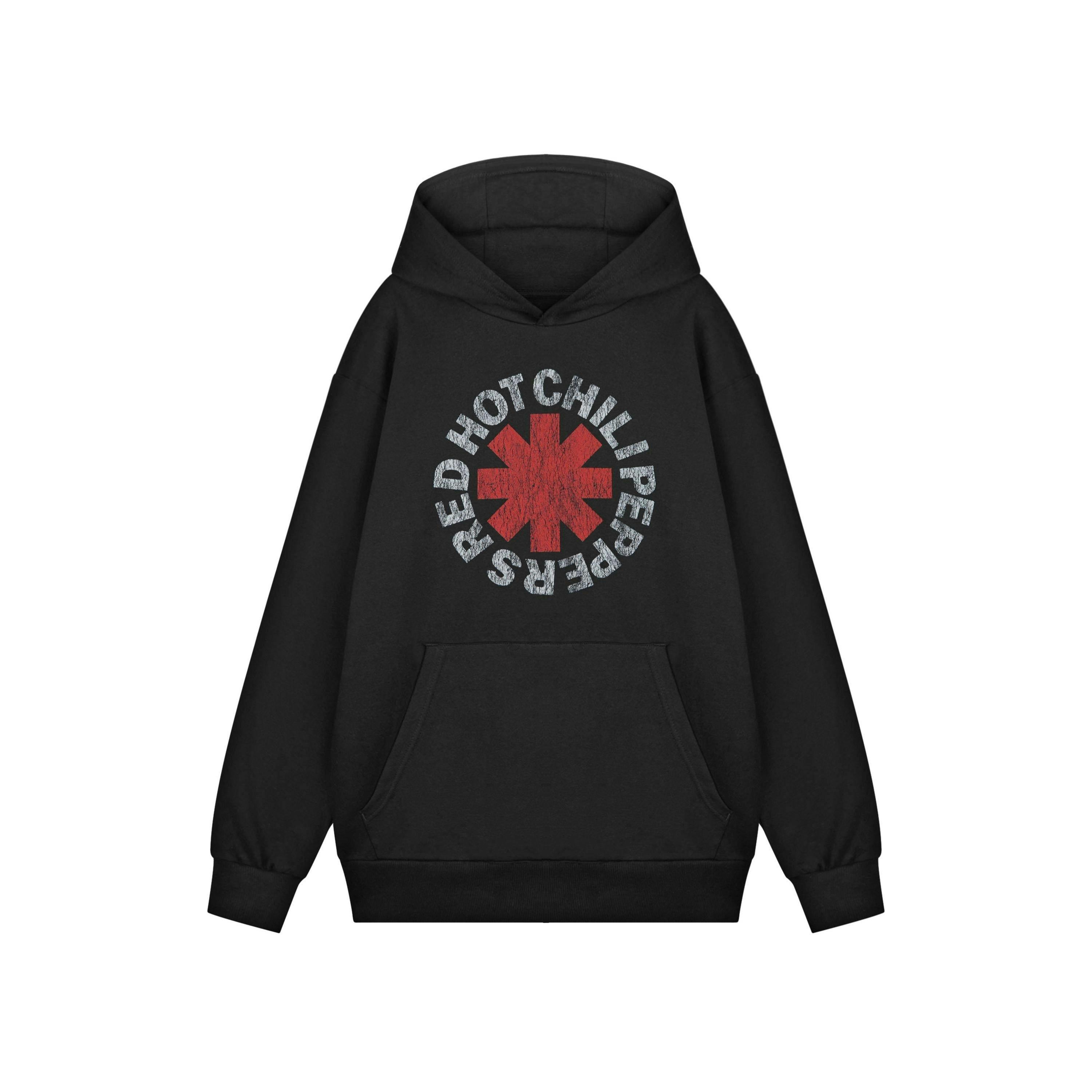 Red Hot Chili Peppers Unisex Black Logo Hoodie Hoodie by Vanilla Underground , view 1 of 3