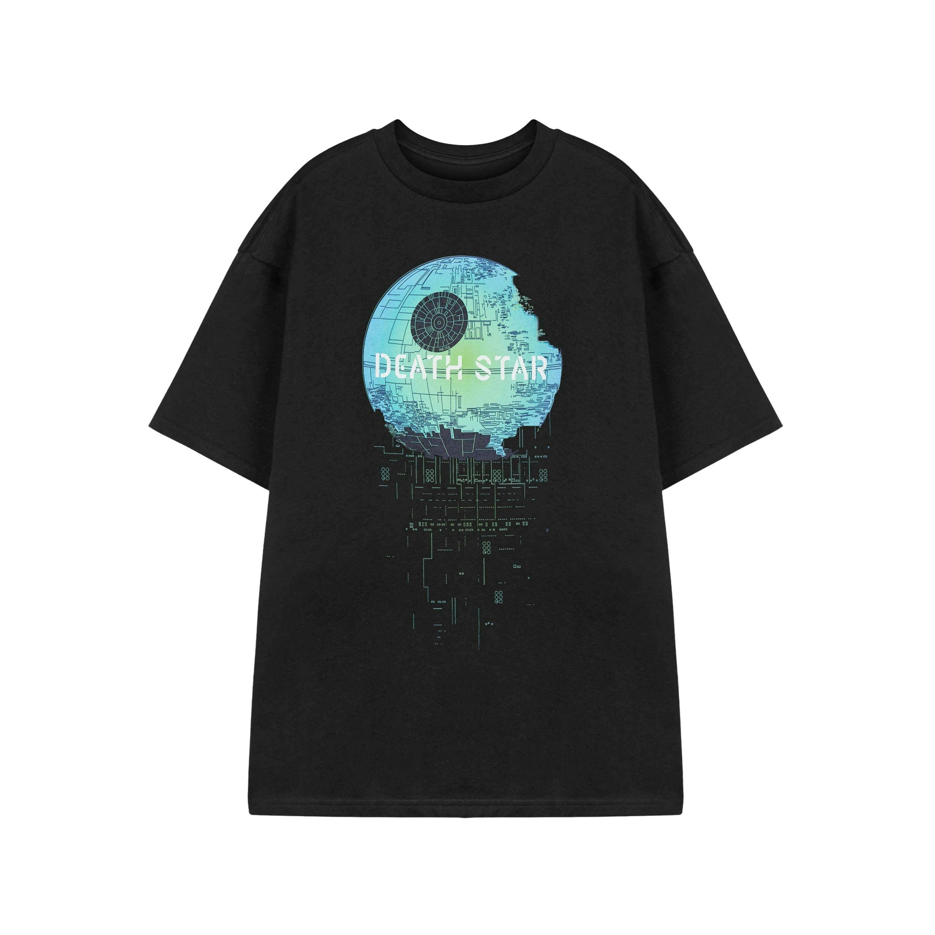 Star Wars Mens Black Death Star Short Sleeved T-Shirt by Vanilla Underground , view 1 of 3