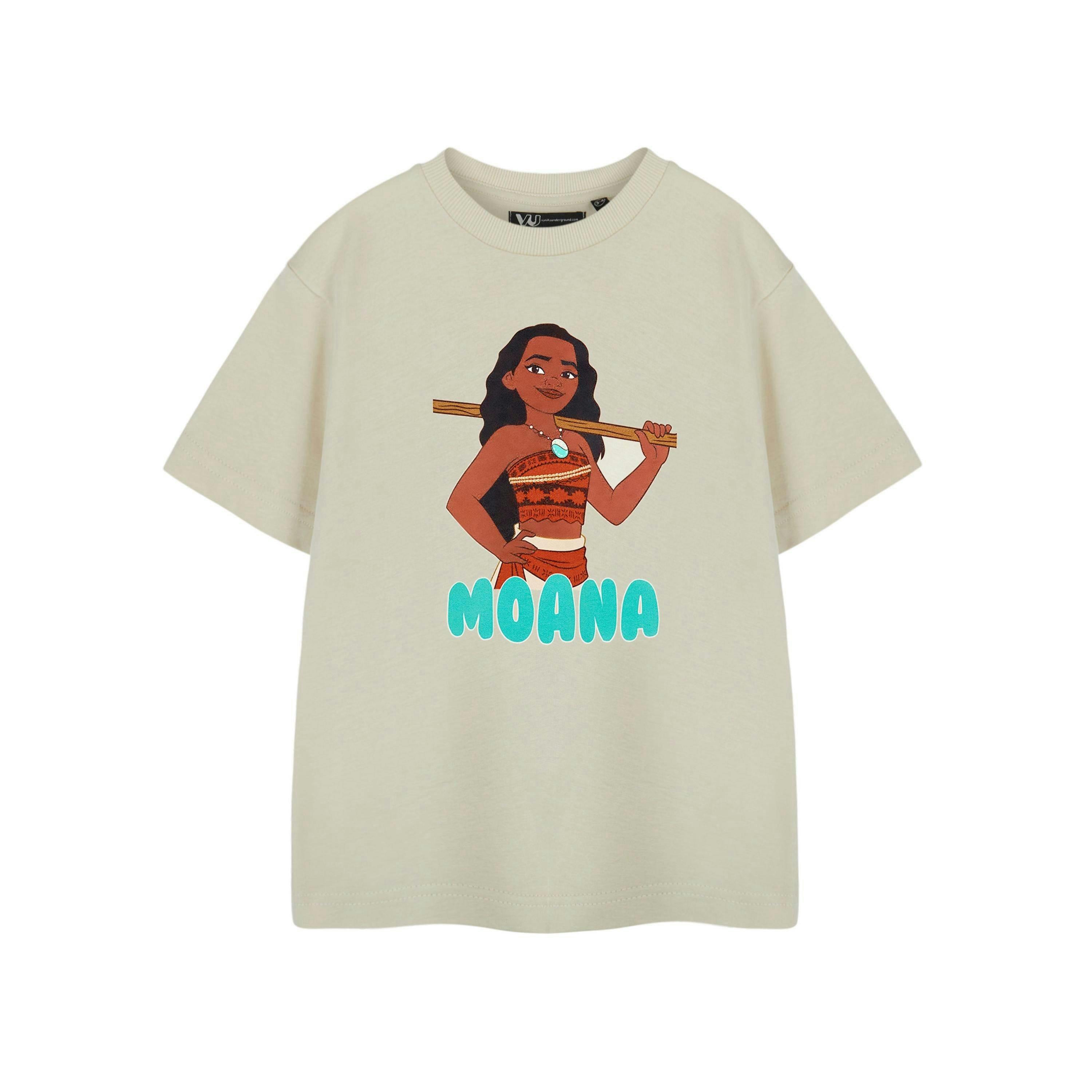 Disney Girls Beige Moana Short Sleeved T-Shirt by Vanilla Underground , view 1 of 5