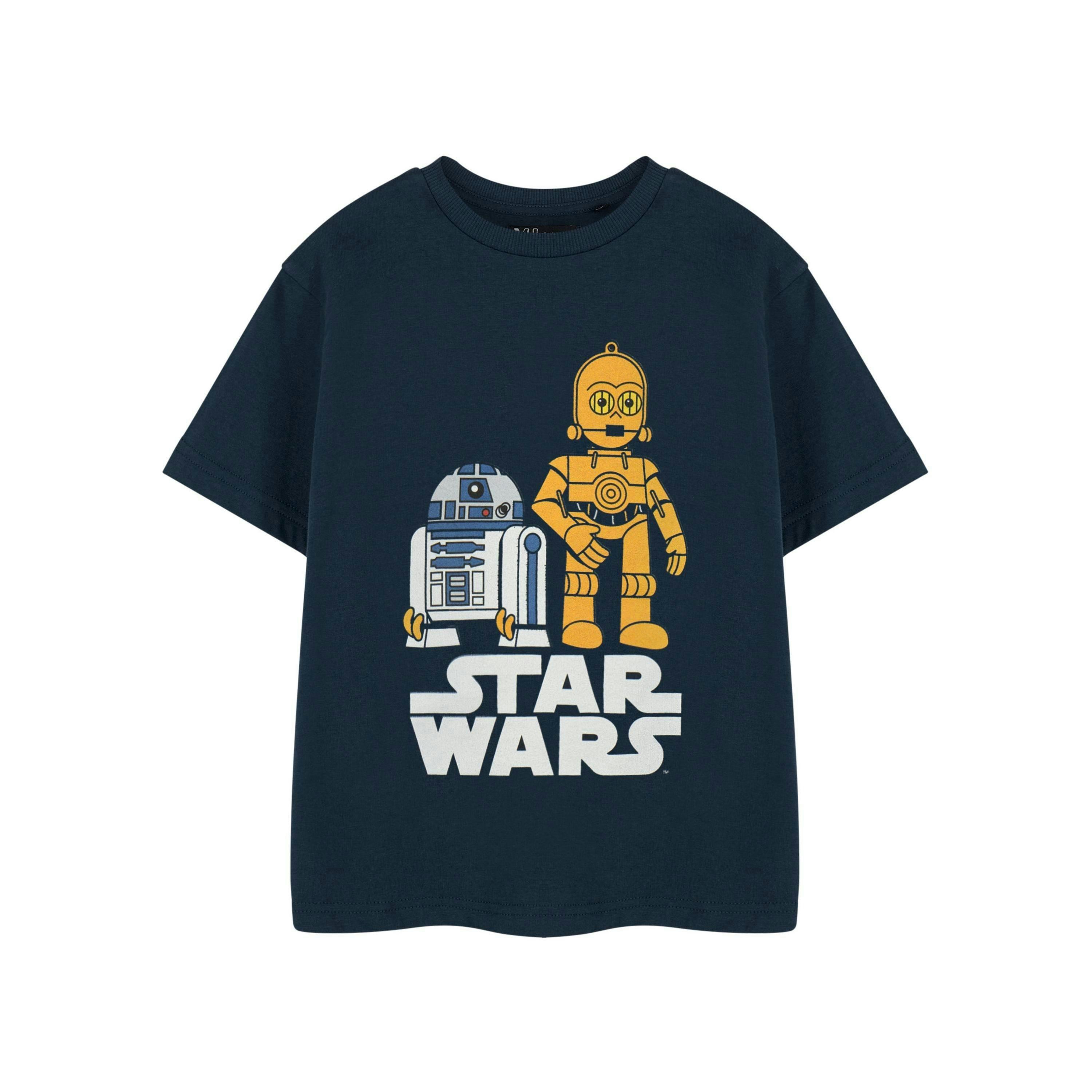 Star Wars Boys Blue R2-D2 & C-3PO Short Sleeved T-Shirt by Vanilla Underground , view 1 of 3
