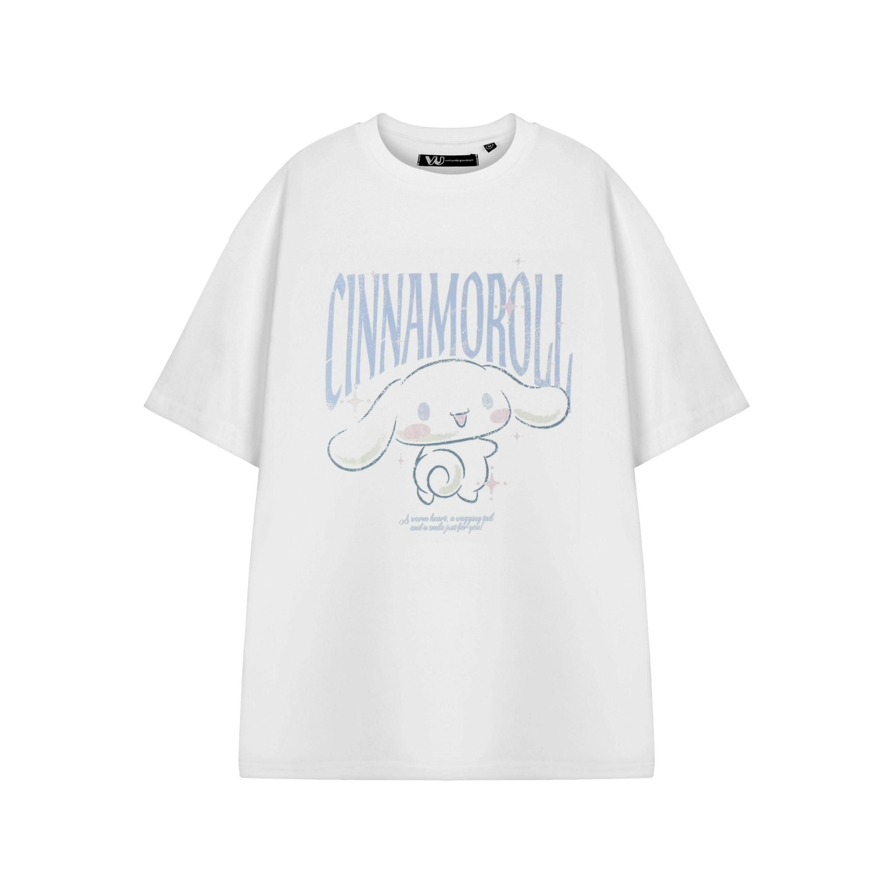 Hello Kitty Womens White Cinnamoroll Short Sleeved T-Shirt by Vanilla Underground , view 1 of 3