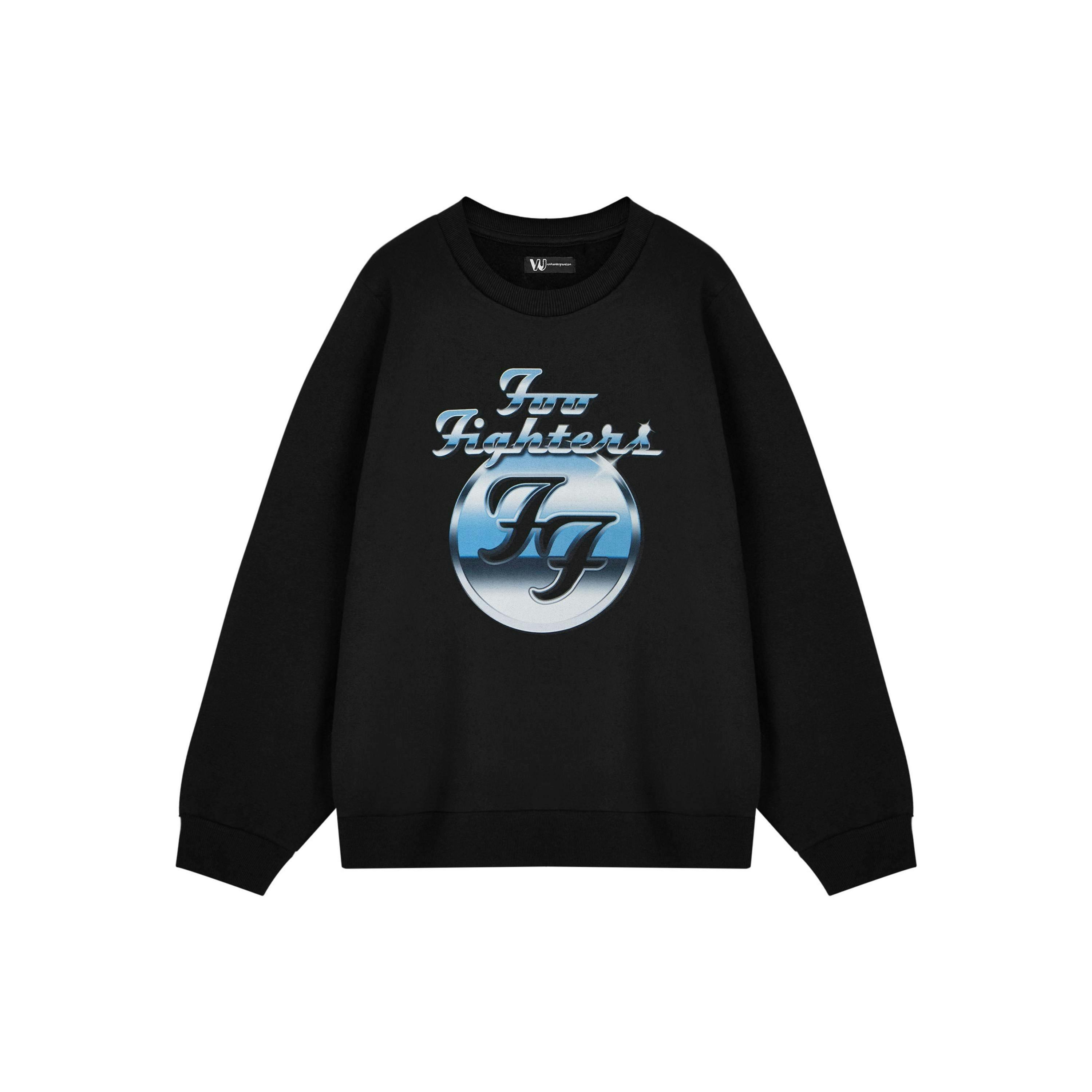 Foo Fighters Unisex Black Metal Shine Adults Sweatshirt by Vanilla Underground , view 1 of 3